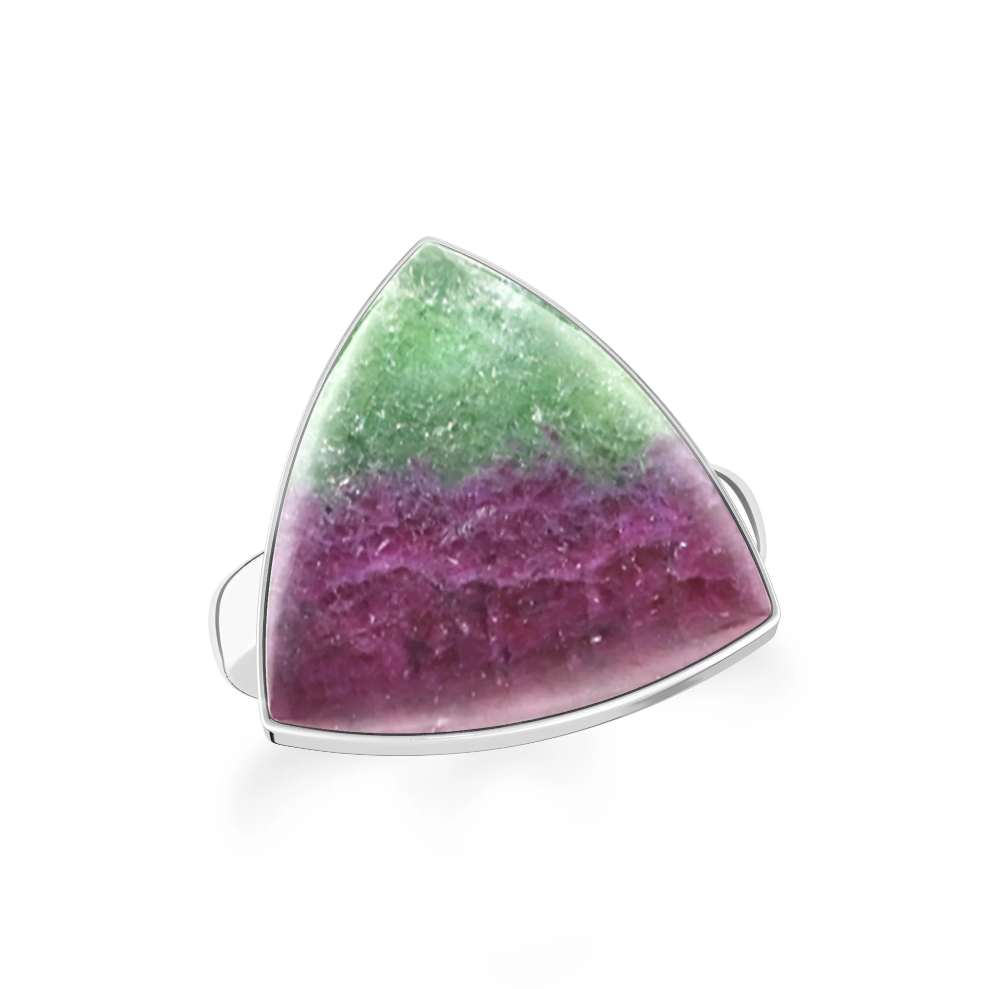 ruby-zoisite bezel-set ring