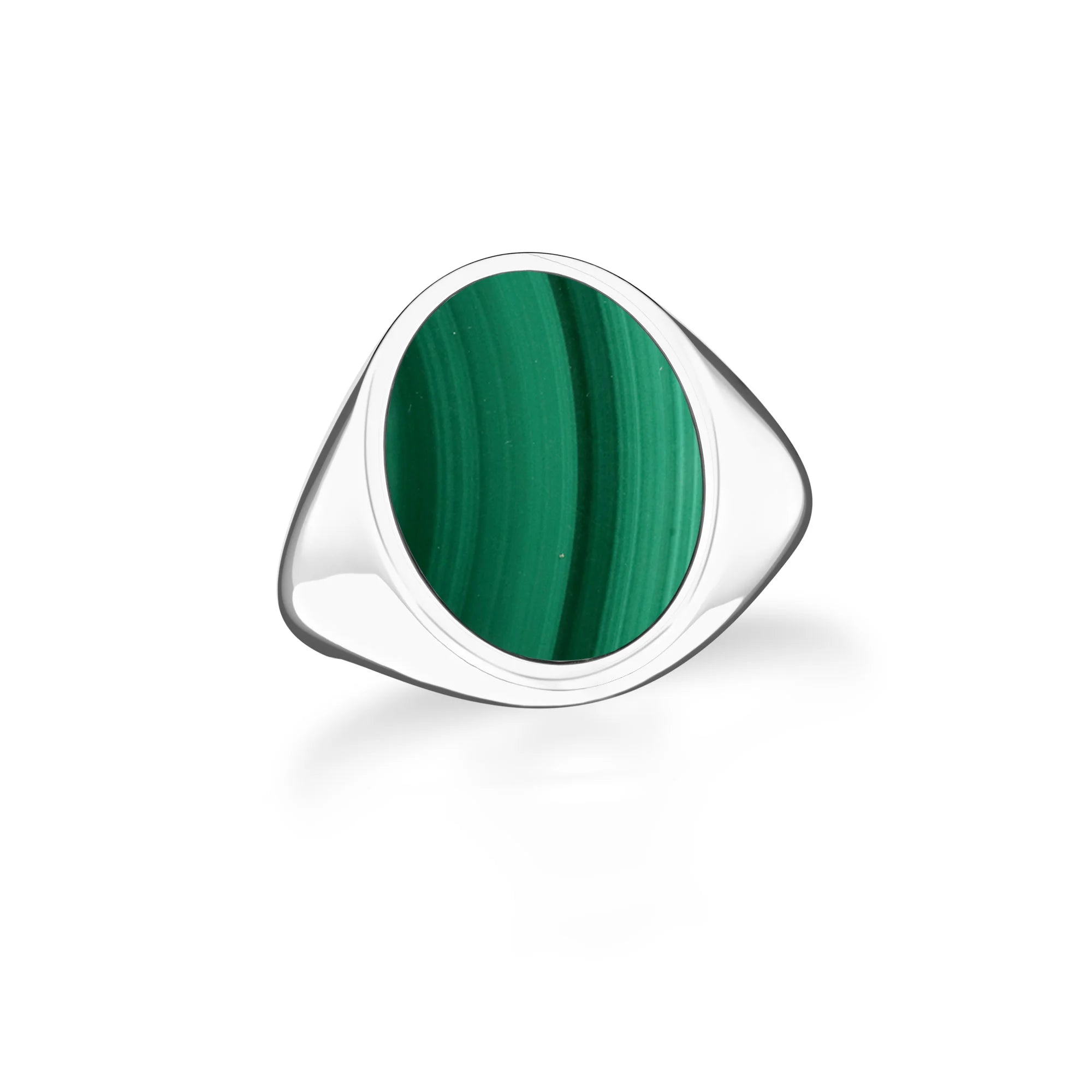 malachite bezel-set ring
