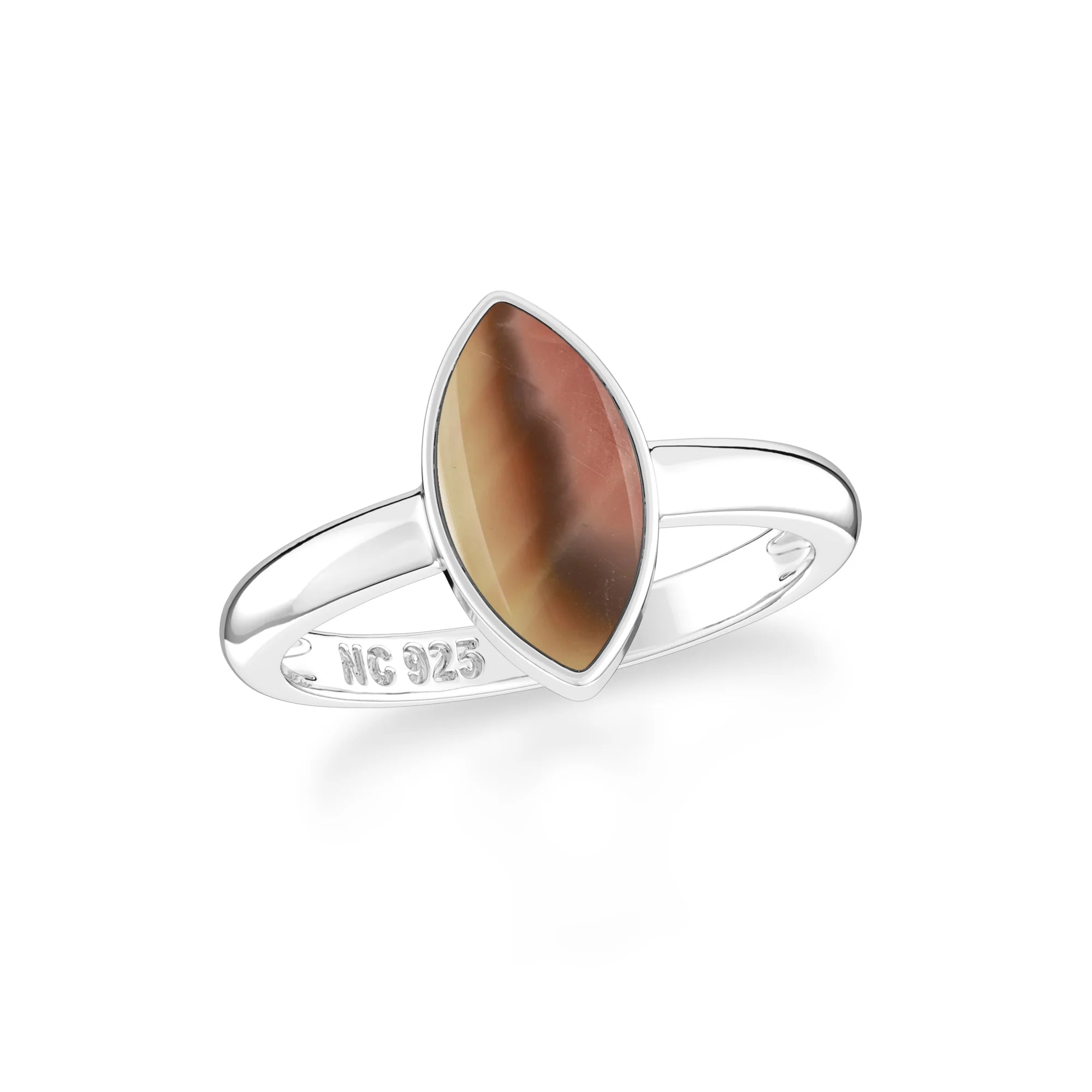 red imperial-jasper bezel-set ring