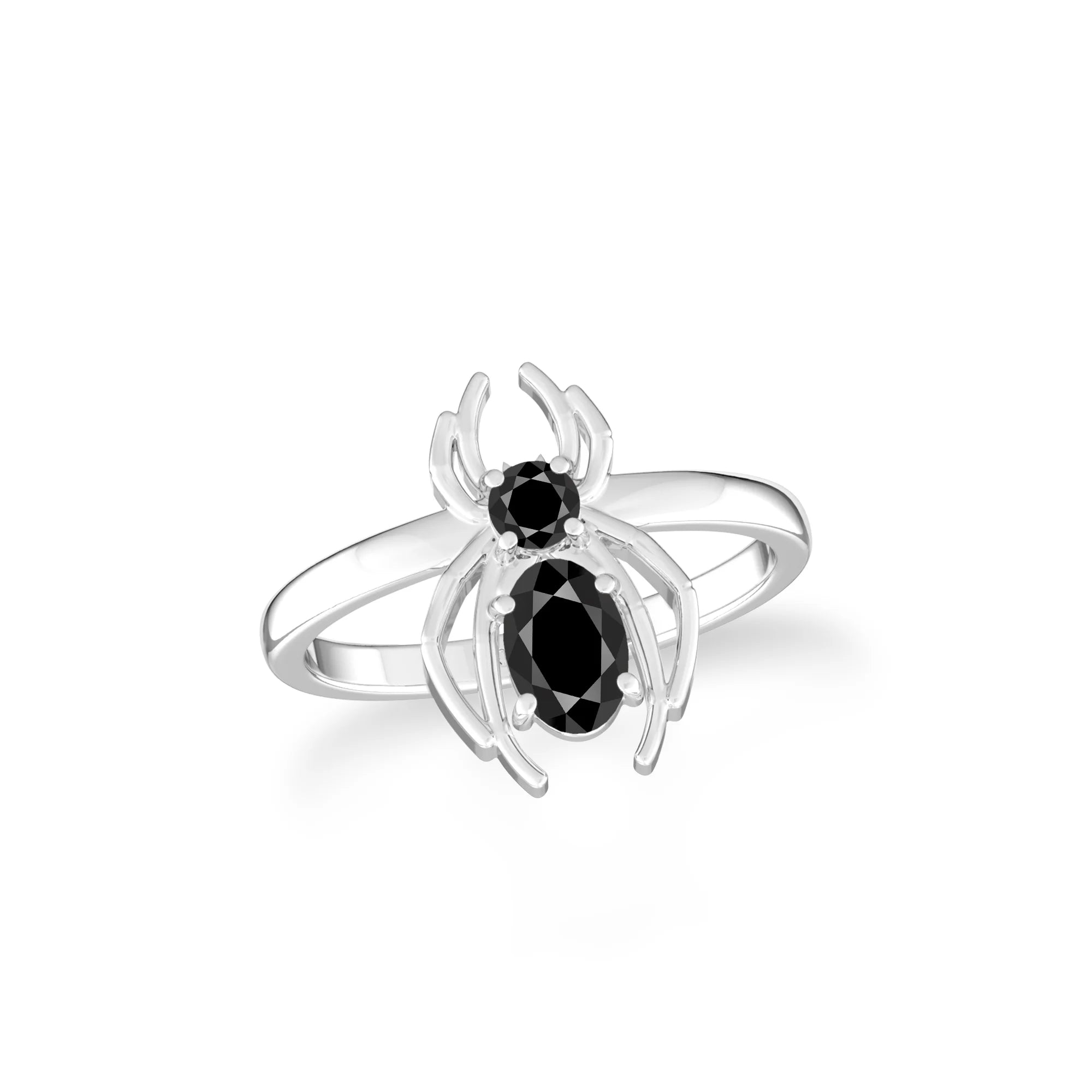 black-tourmaline prong-set ring