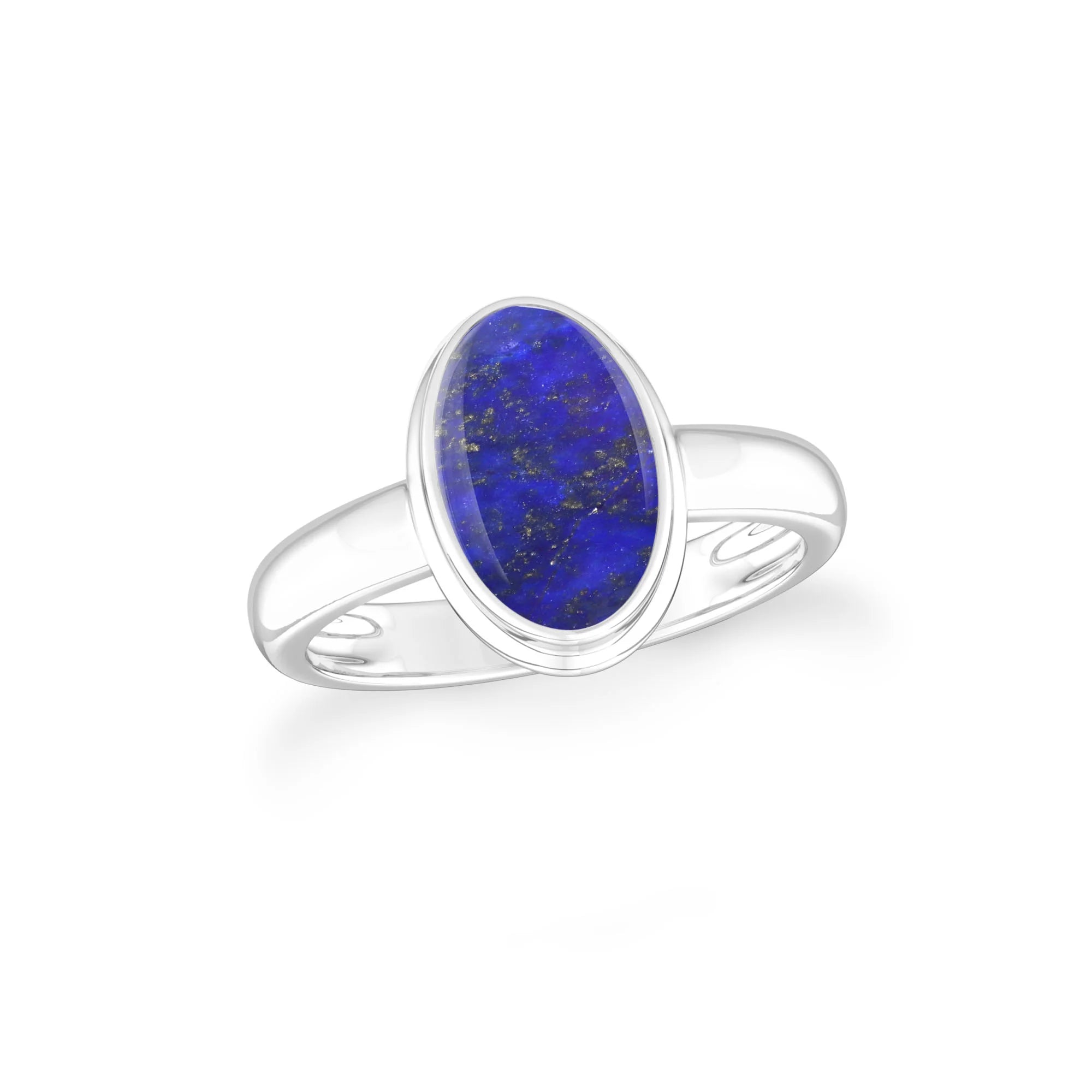 lapis-lazuli bezel-set ring