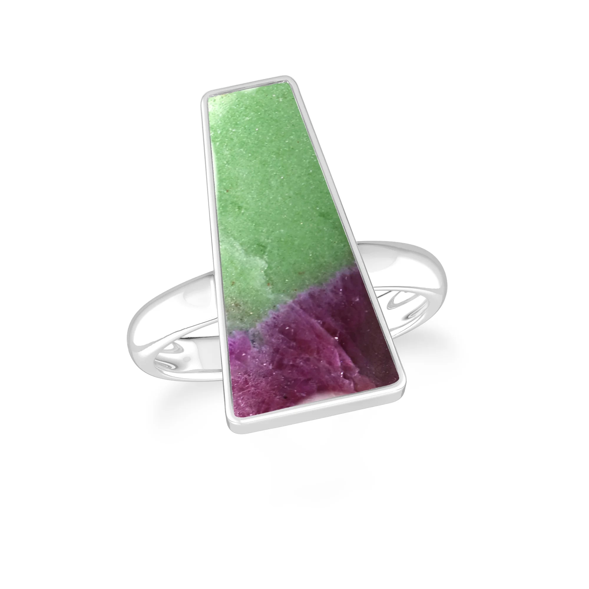 ruby-zoisite bezel-set ring