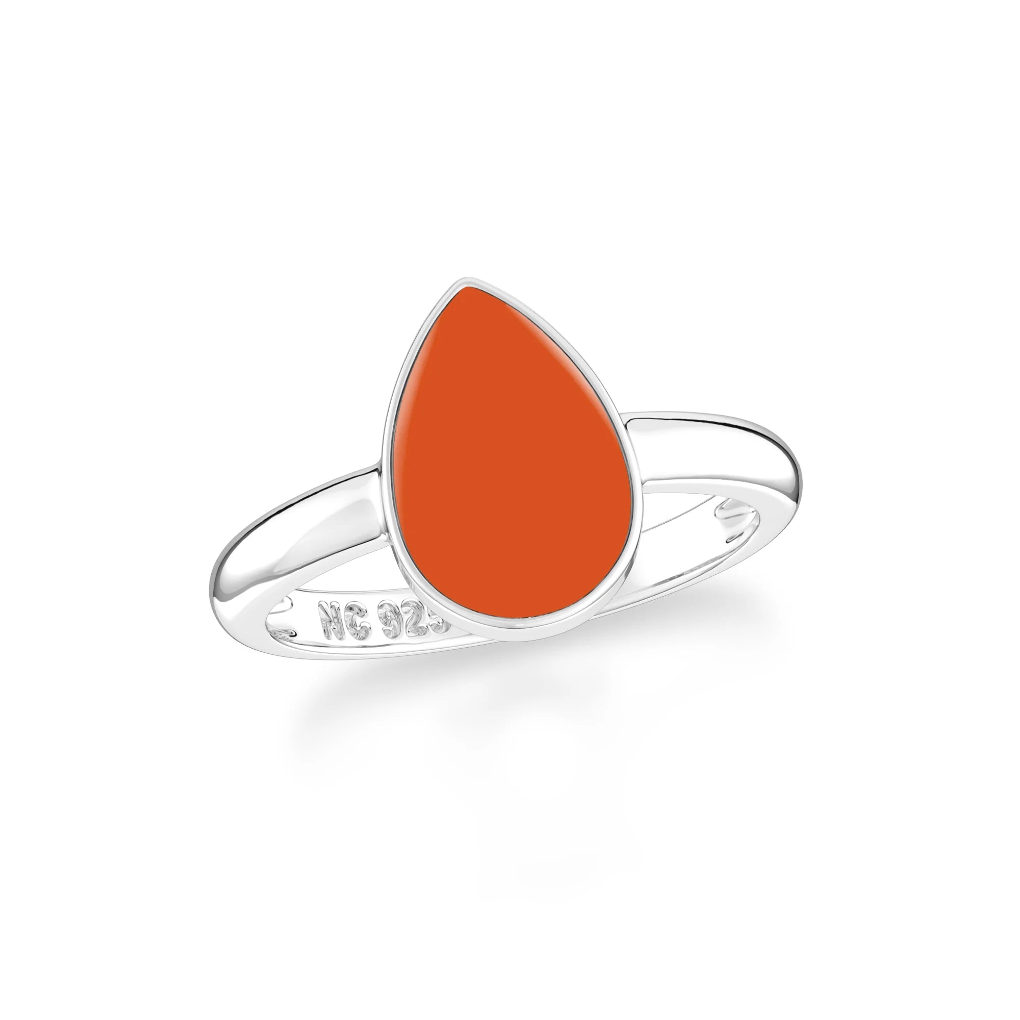carnelian bezel-set ring