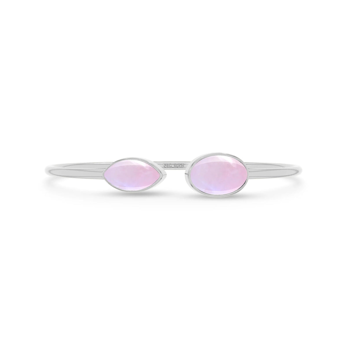 pink moonstone cab bracelet
