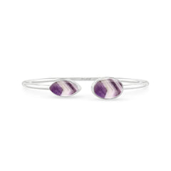 chevron amethyst cab bracelet