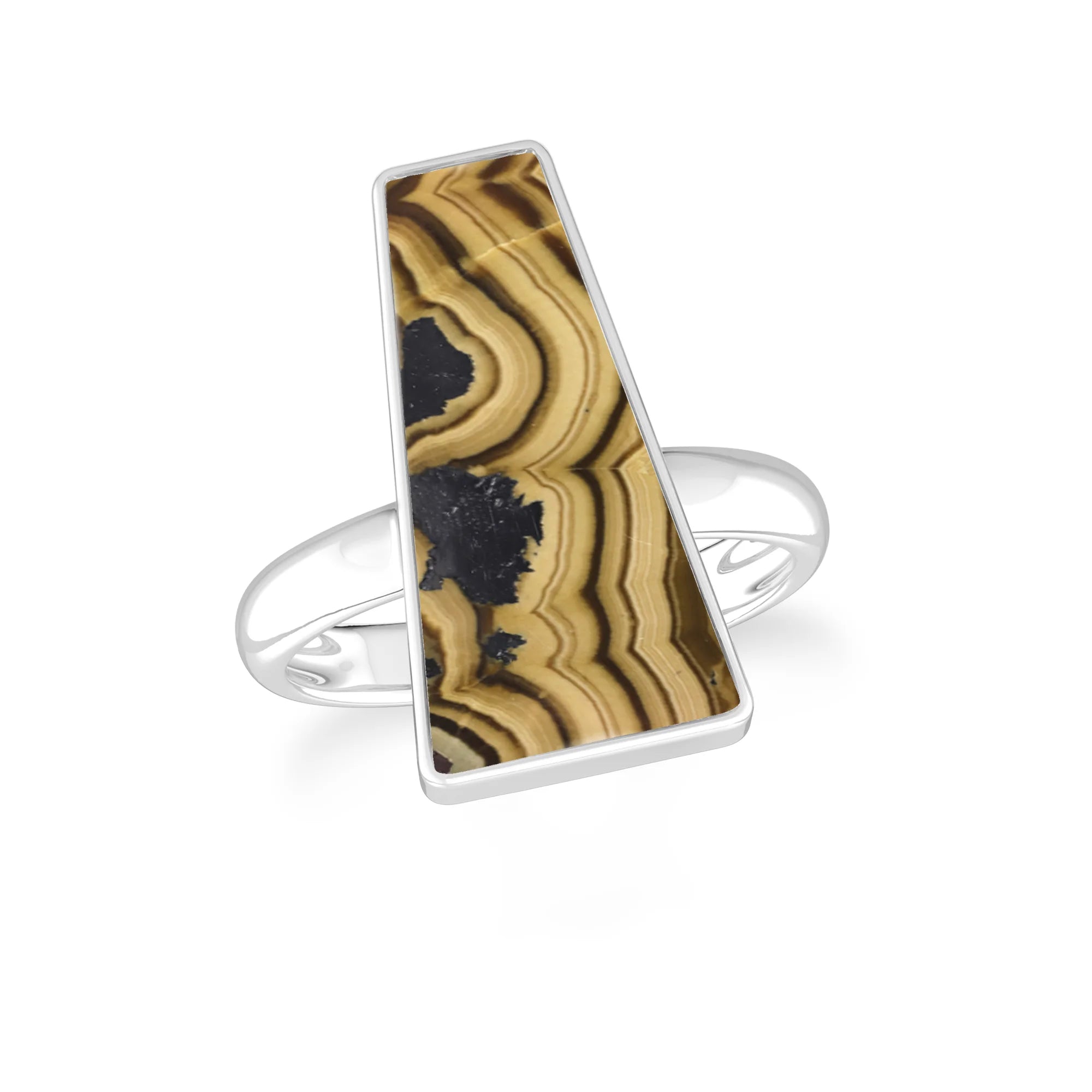 schalenblende bezel-set ring