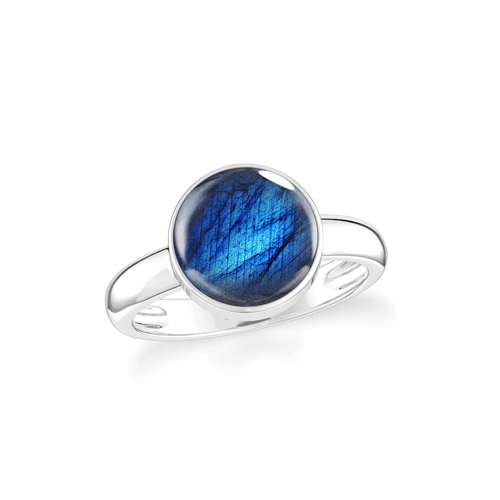labradorite bezel-set ring