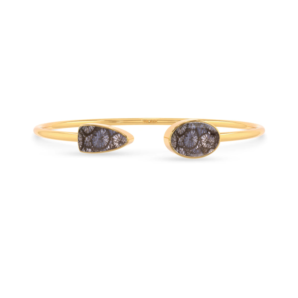 black fossil coral cab bracelet