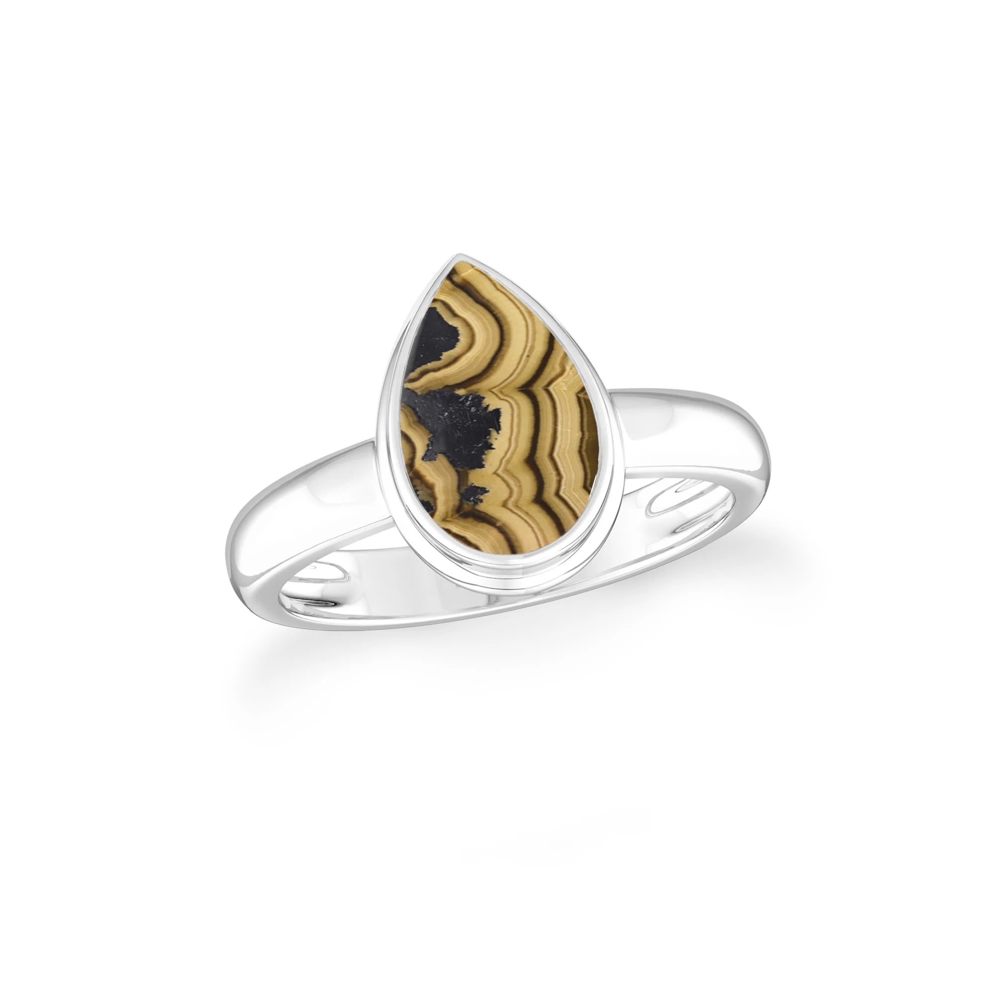 schalenblende bezel-set ring