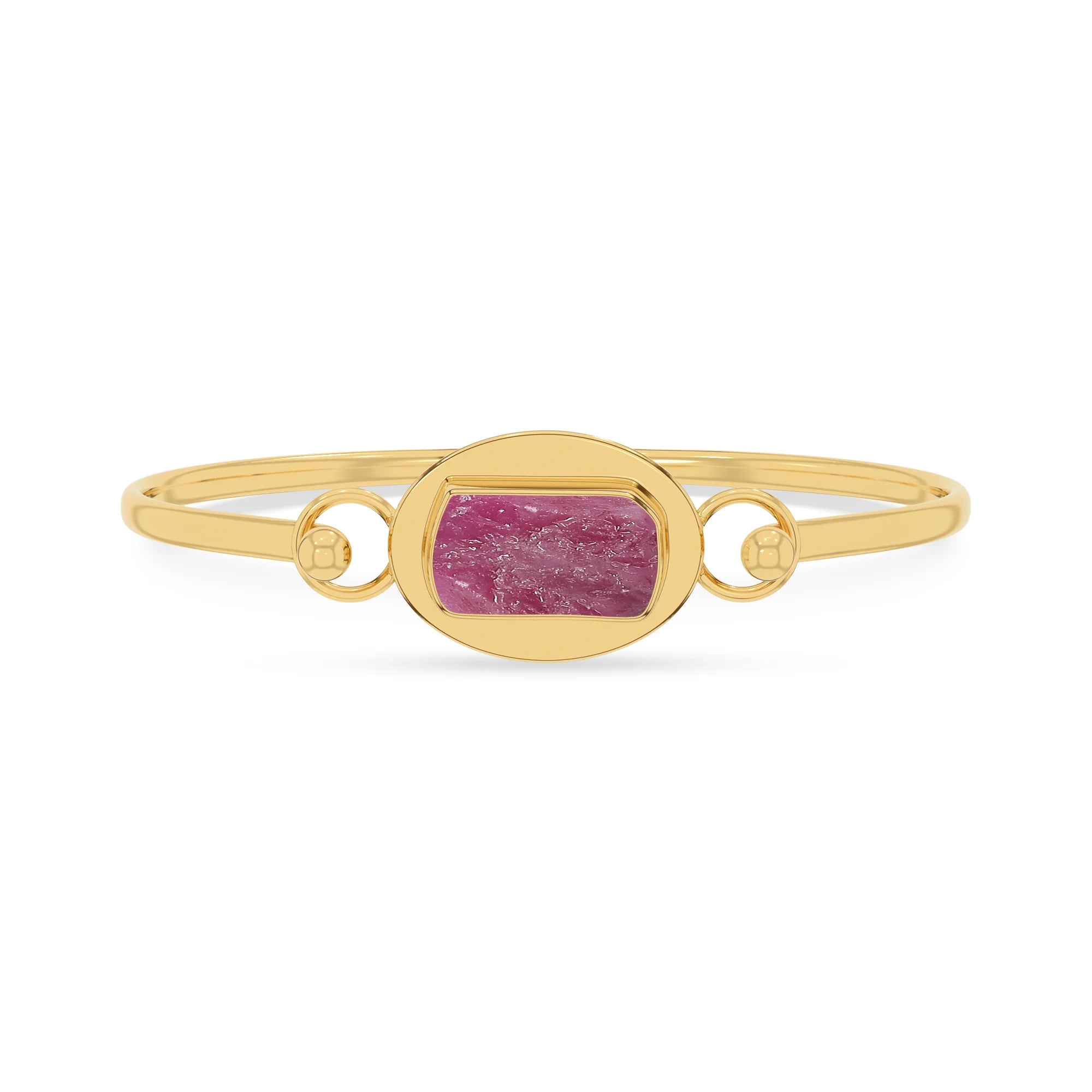 ruby rough bracelet