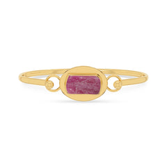 ruby rough bracelet