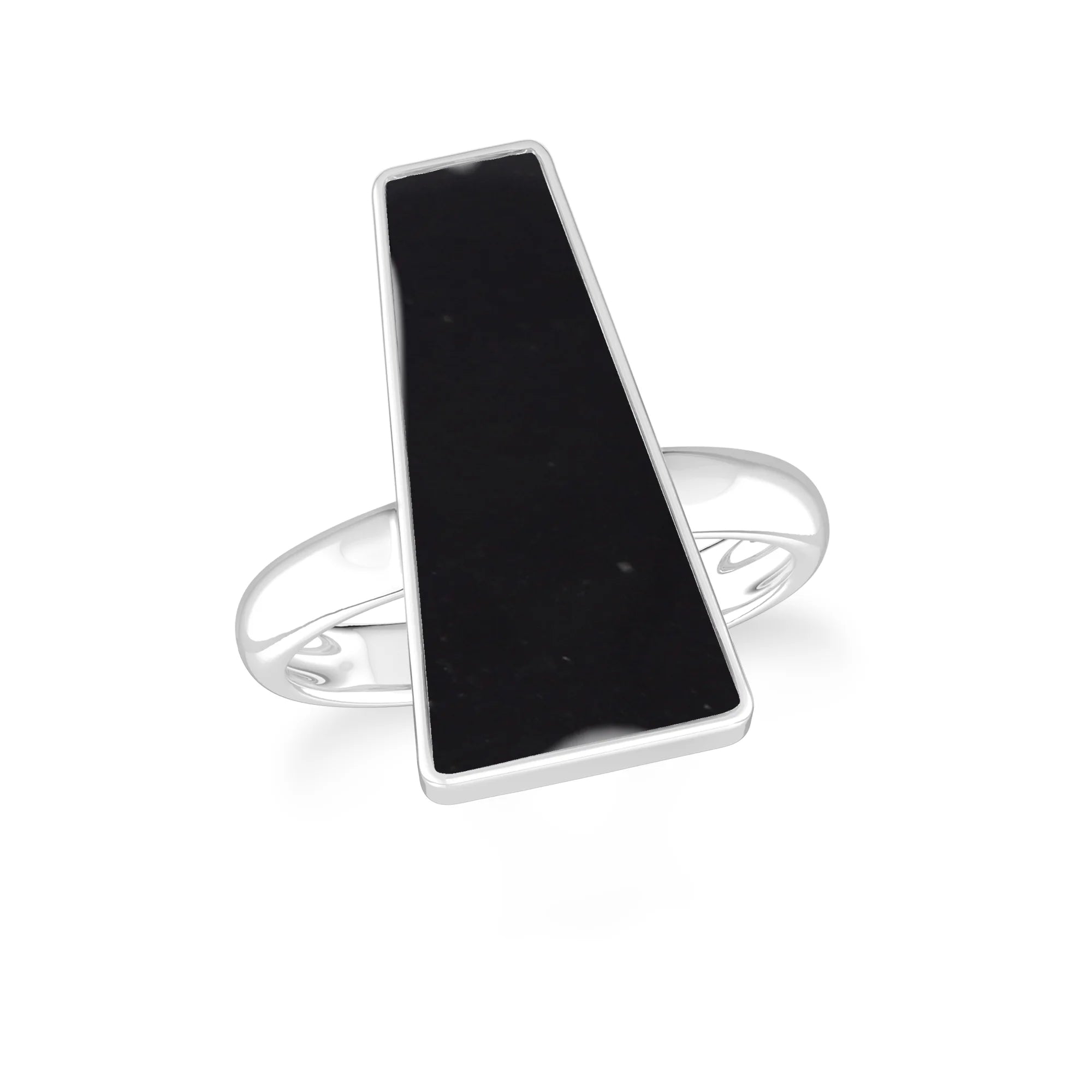 shungite bezel-set ring