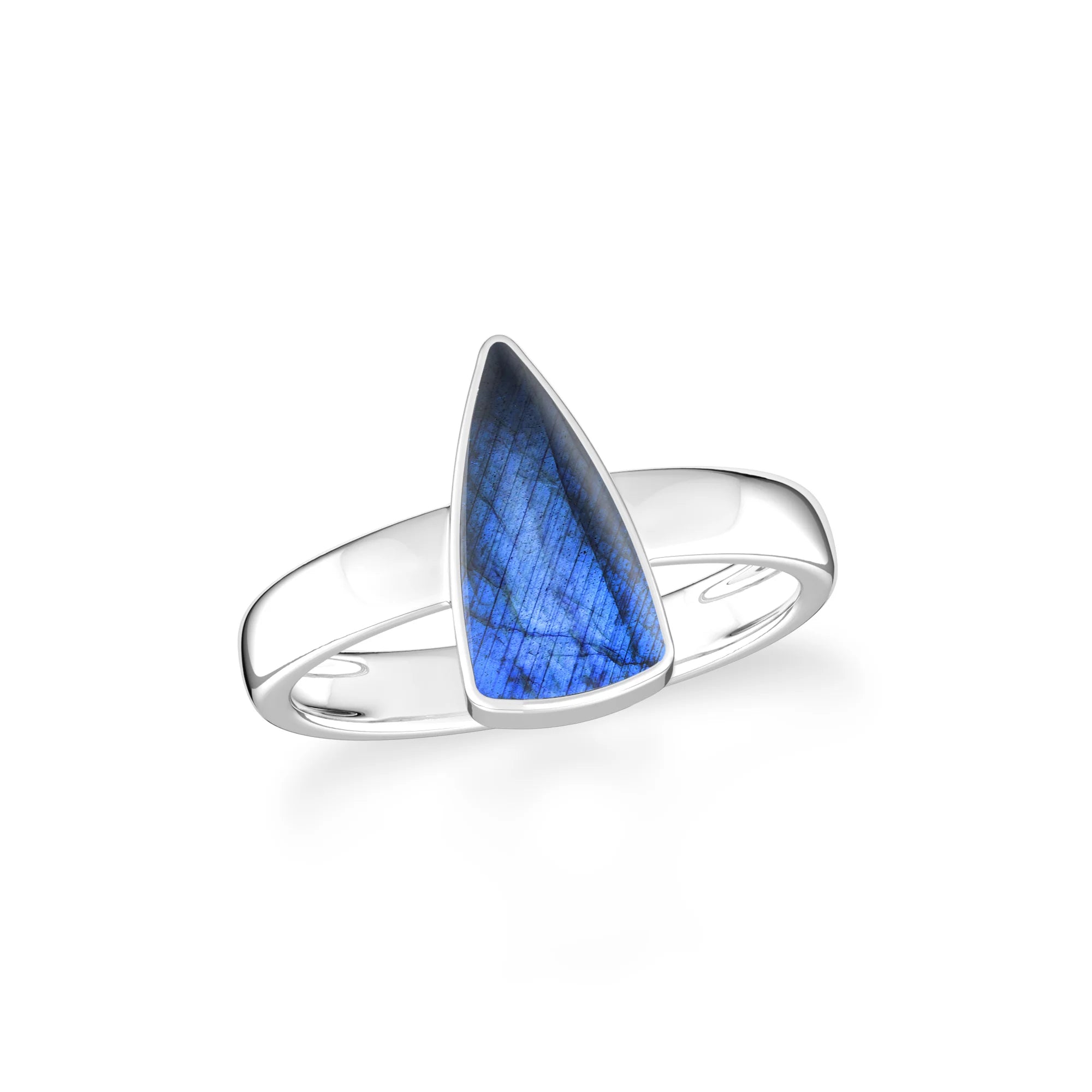 labradorite bezel-set ring