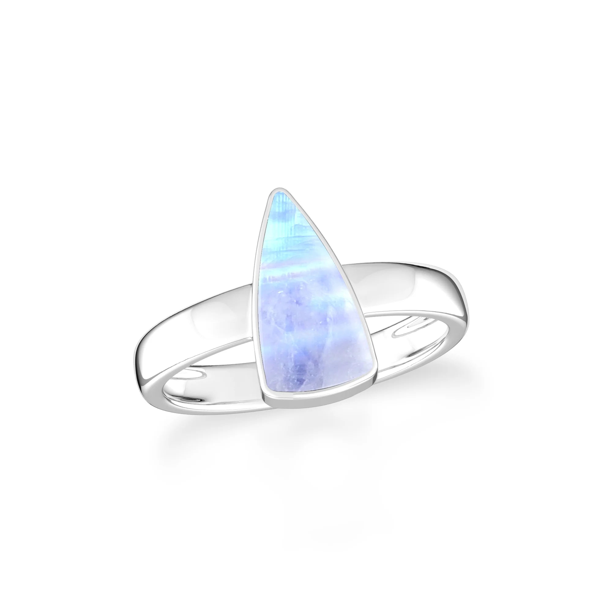 purple-moonstone bezel-set ring
