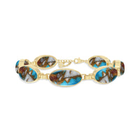 spiny oyster turquoise chain bracelet
