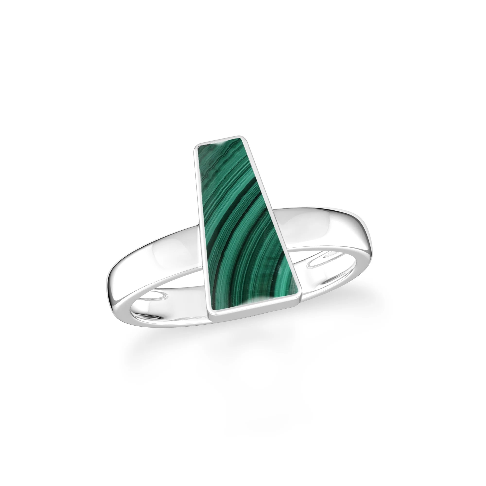 malachite bezel-set ring