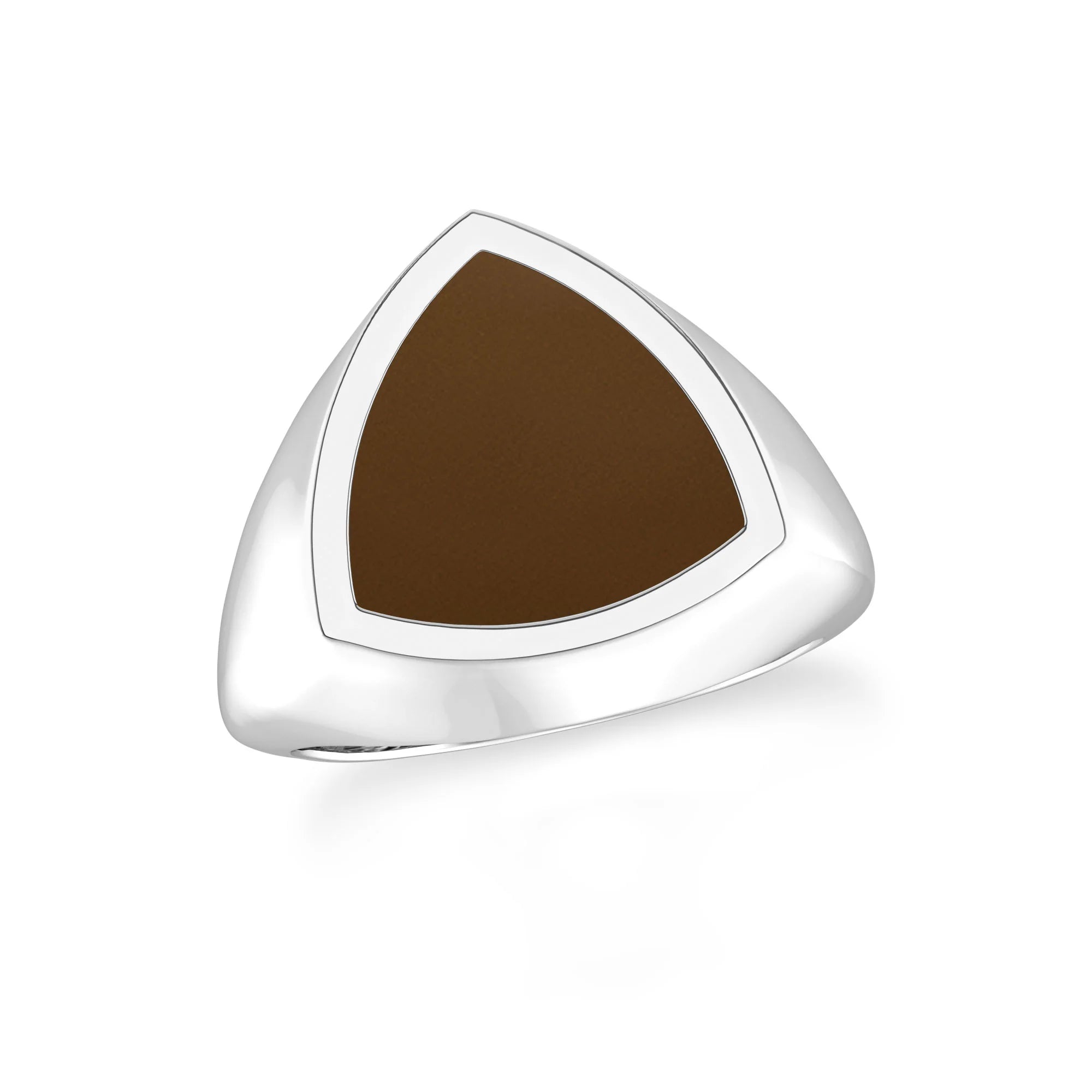 smoky quartz men prong-set ring