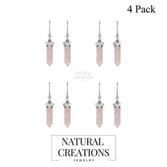 rose quartz earrings 