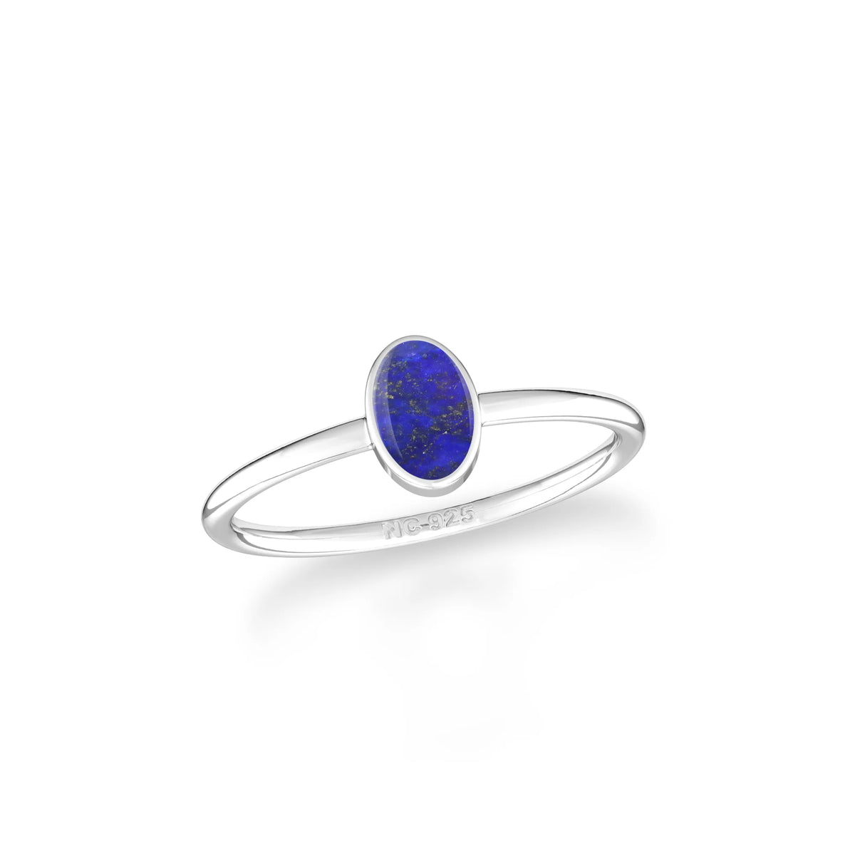 lapis lazuli bezel-set ring