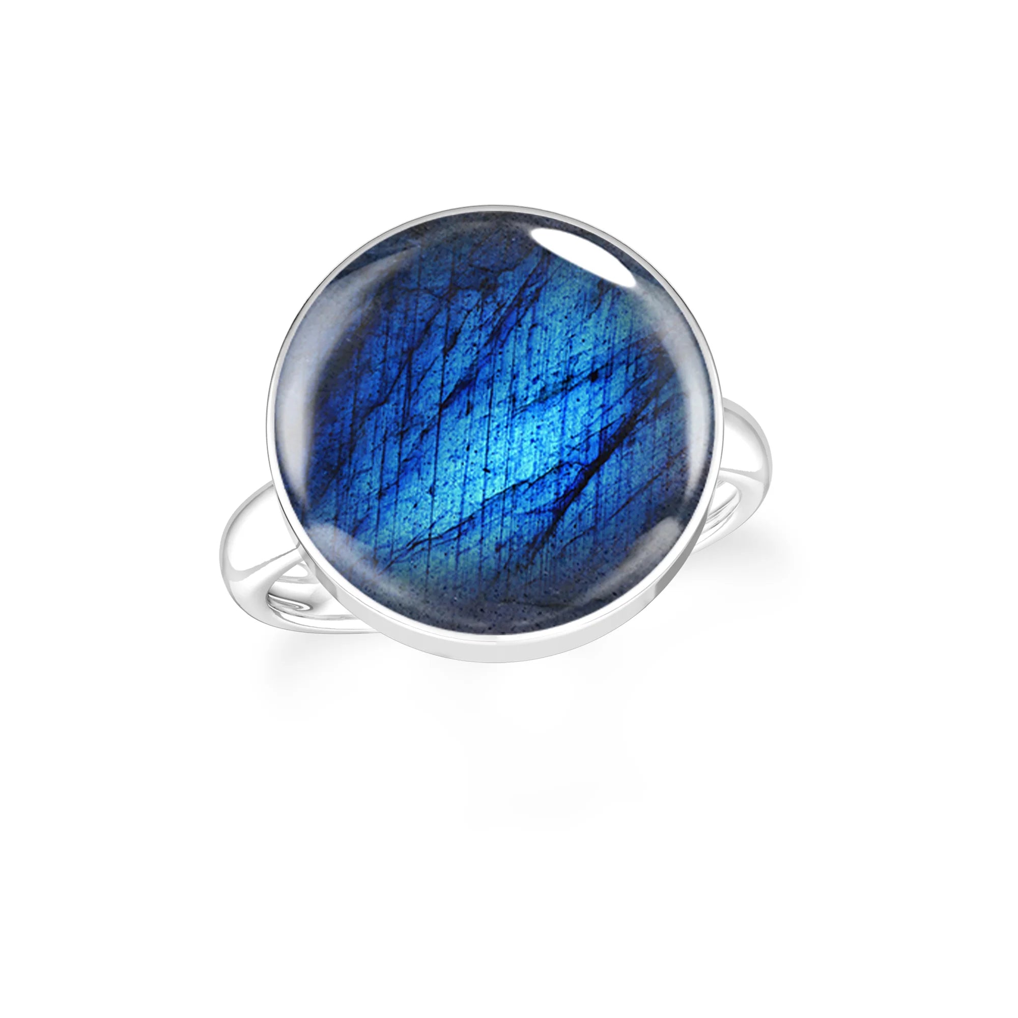 labradorite bezel-set ring