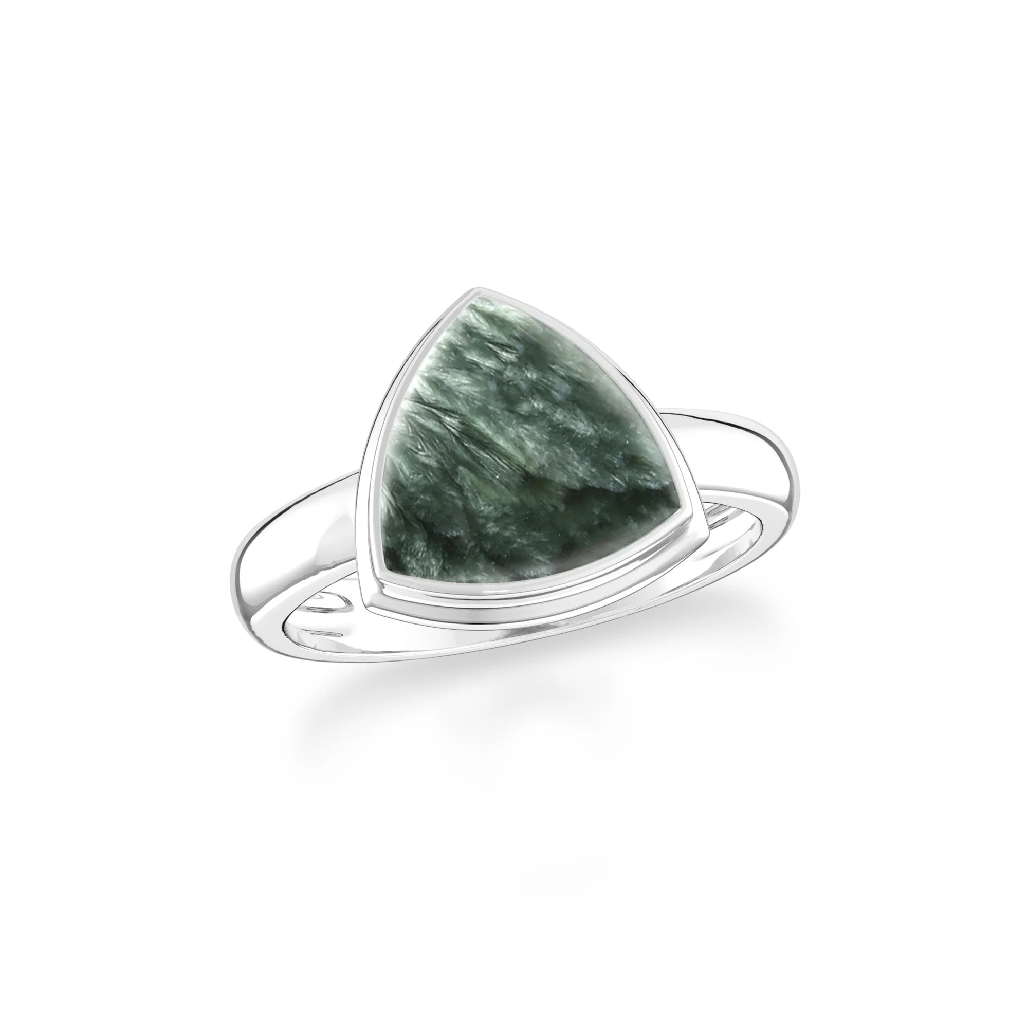 seraphinite bezel-set ring