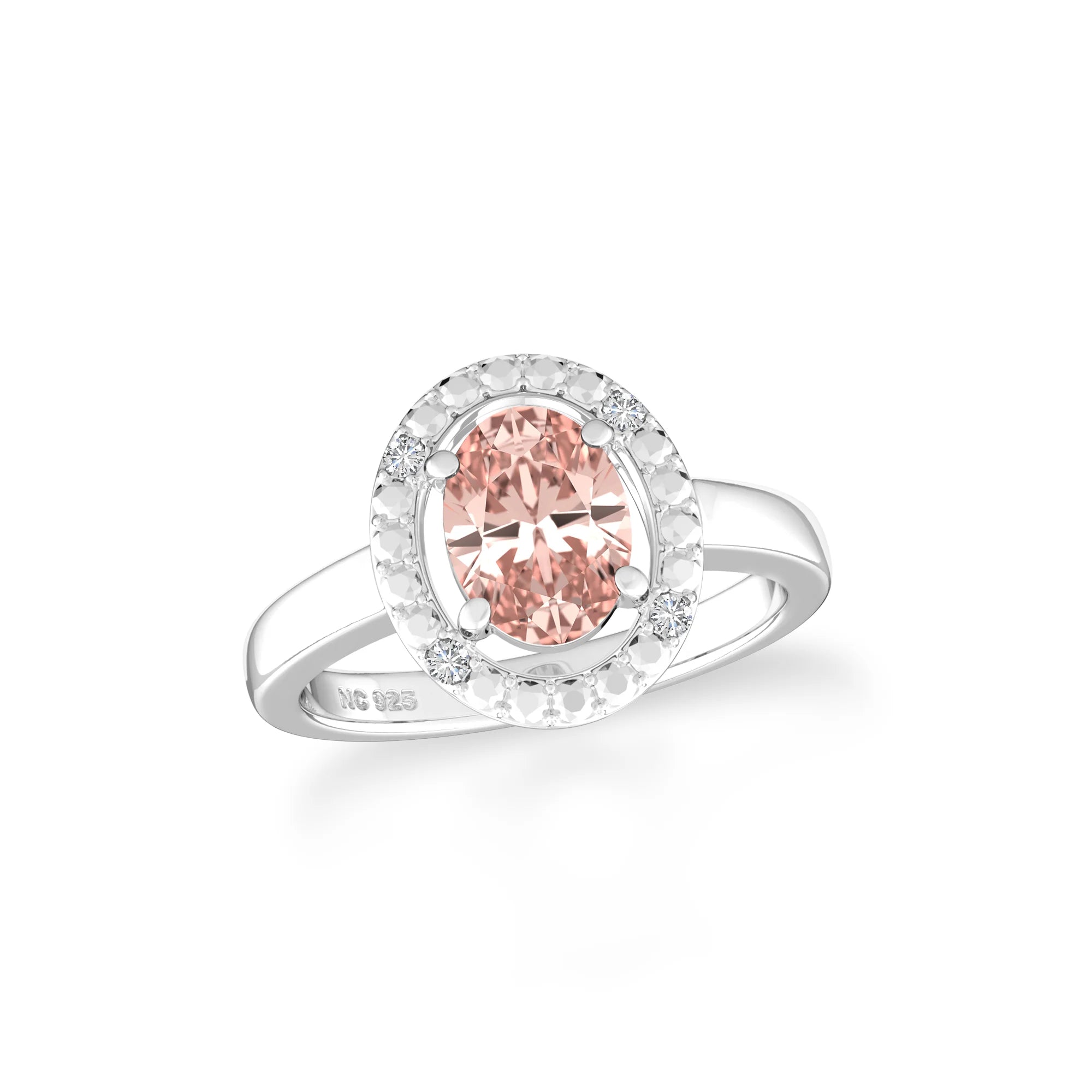 morganite prong-set ring