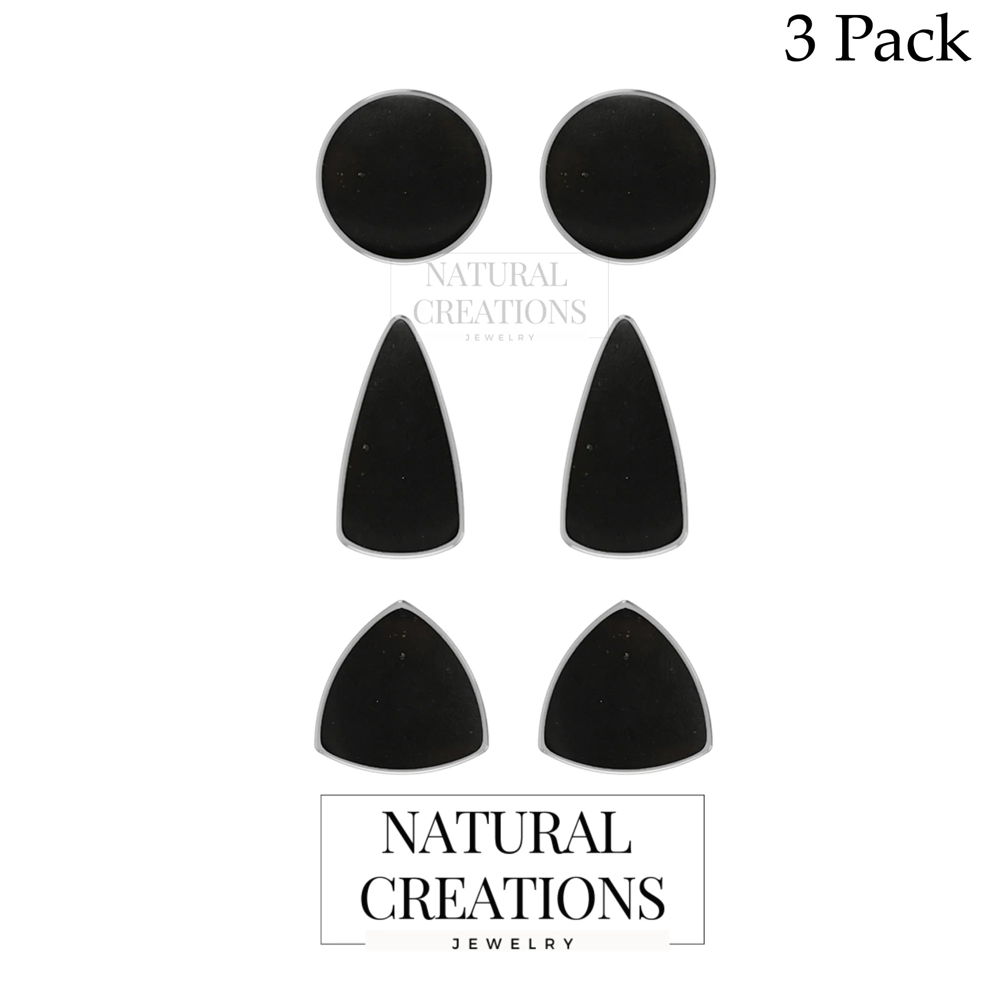 shungite cab earrings