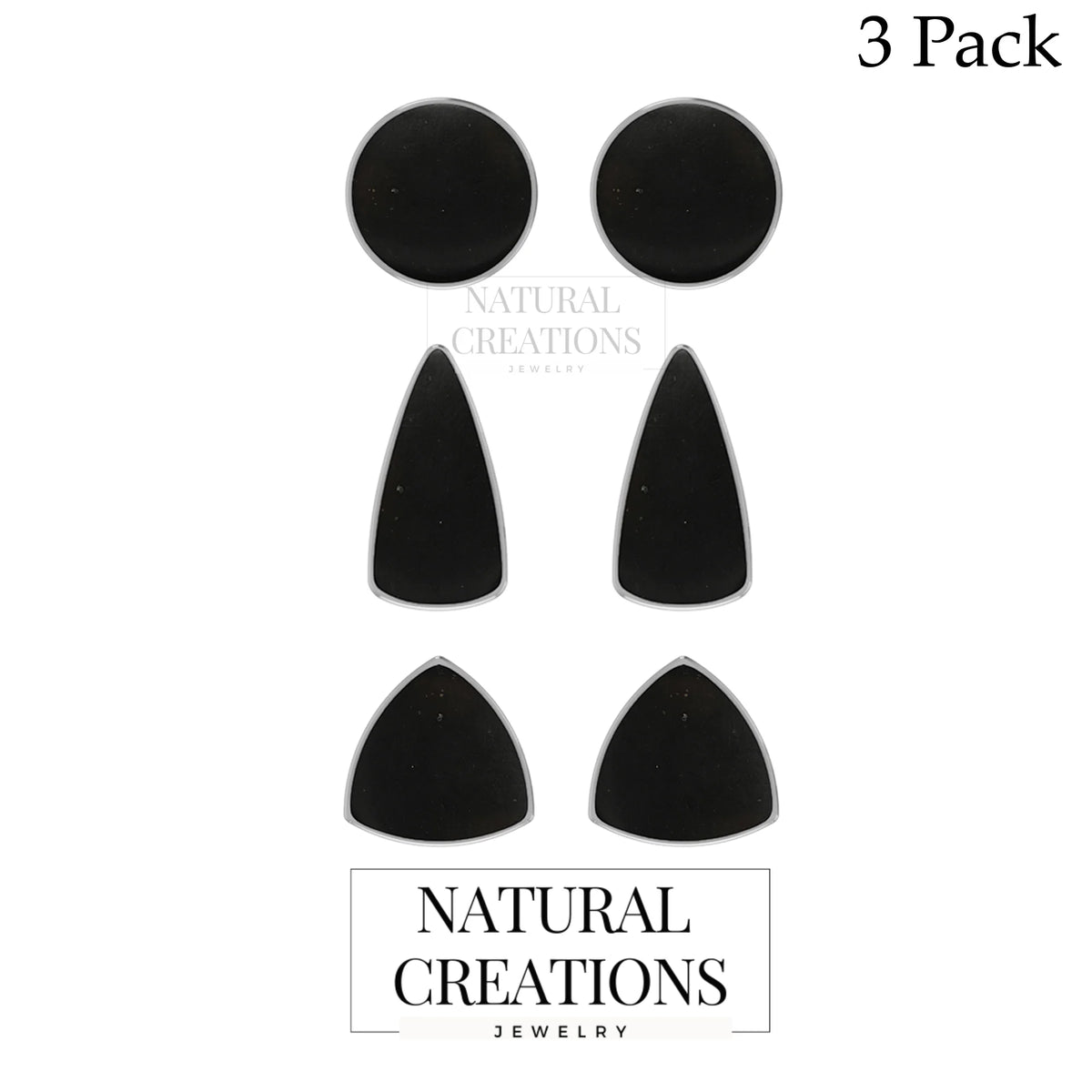 shungite cab earrings