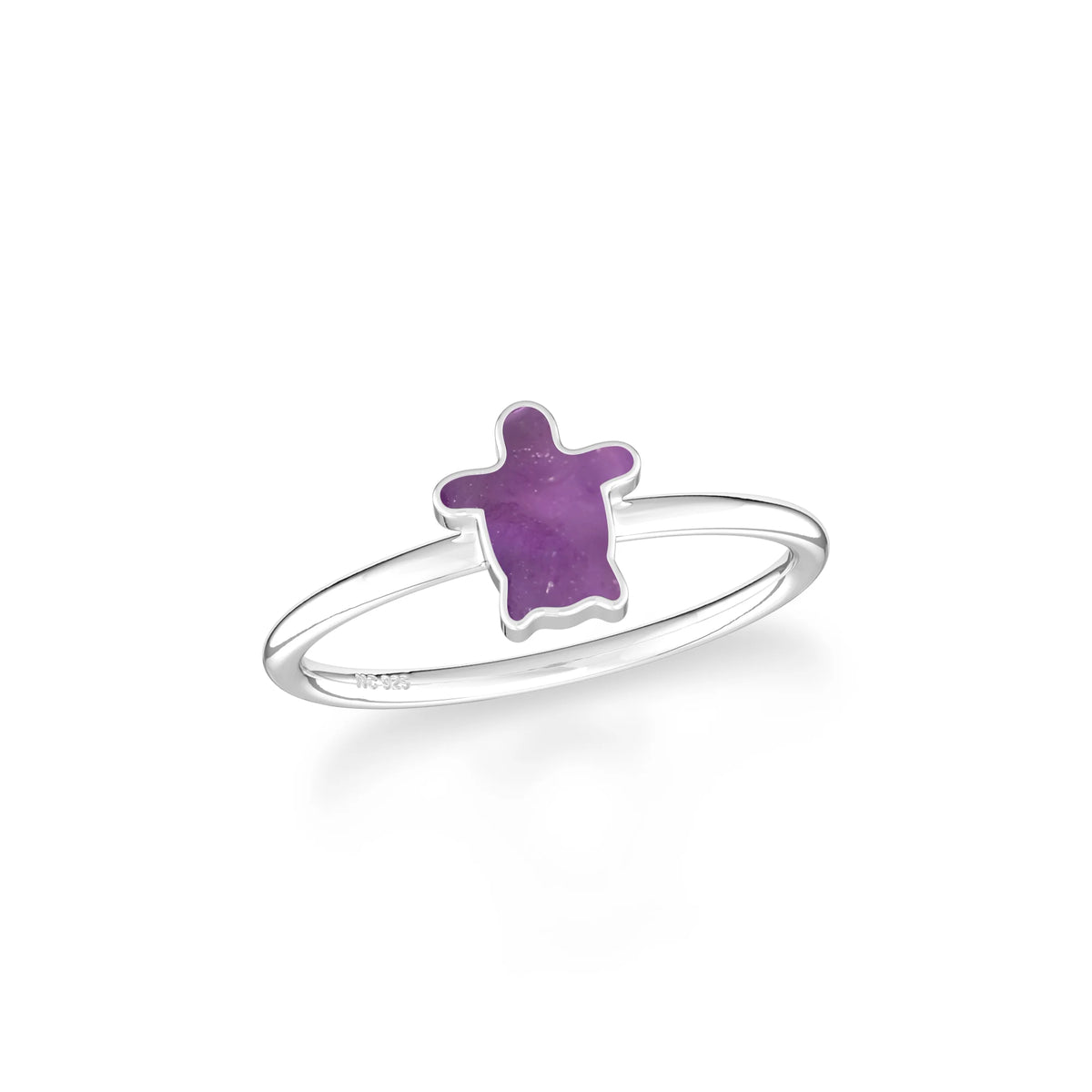 amethyst stackable bezel-set ring