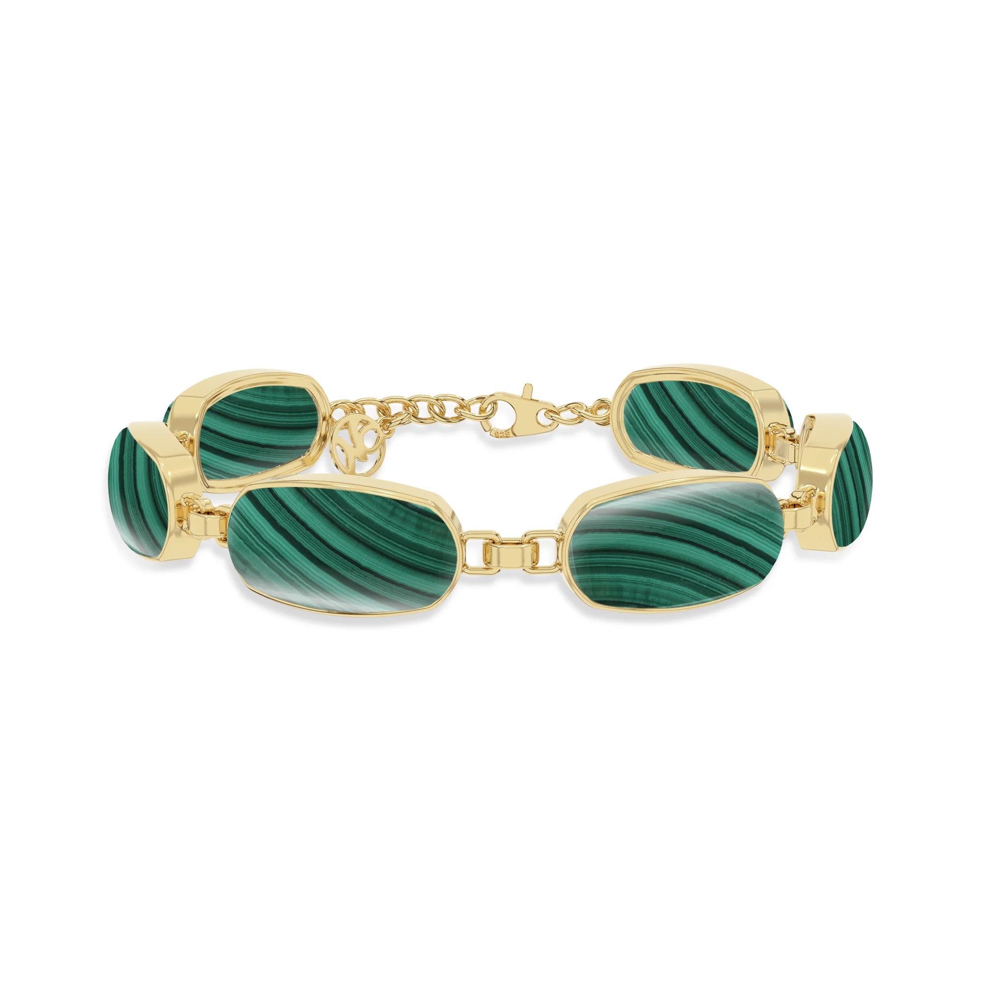 malachite chain bracelet