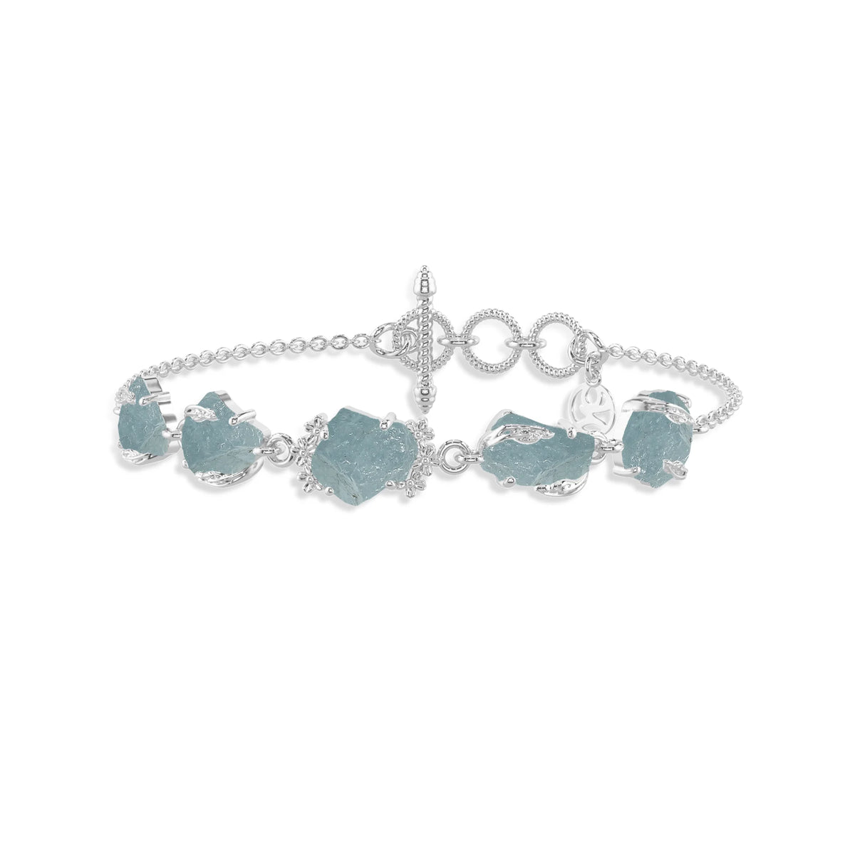 aquamarine rough bracelet