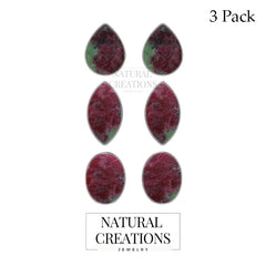 ruby zoisite cab earrings