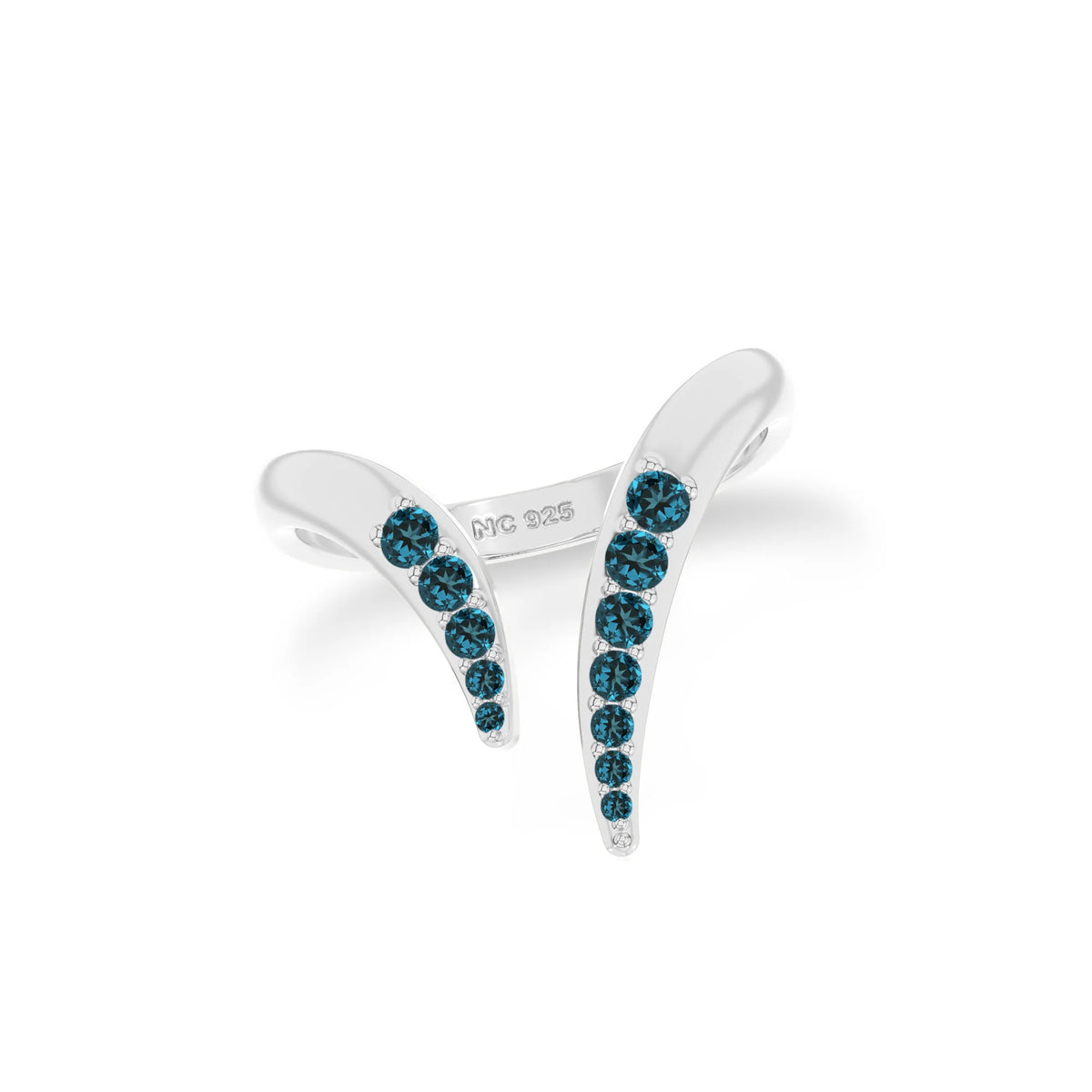 london blue topaz prong-set ring