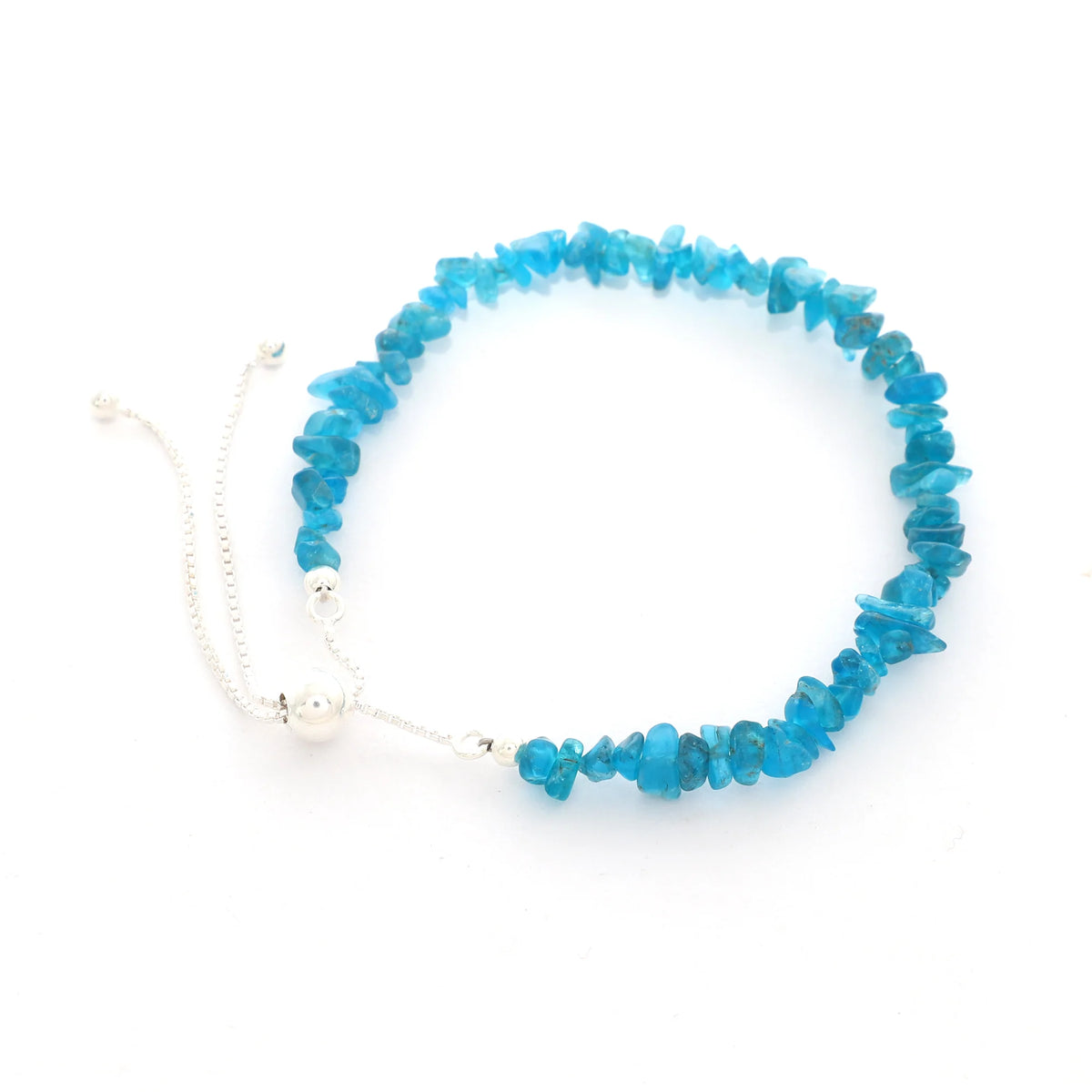 neon apatite rough bracelet