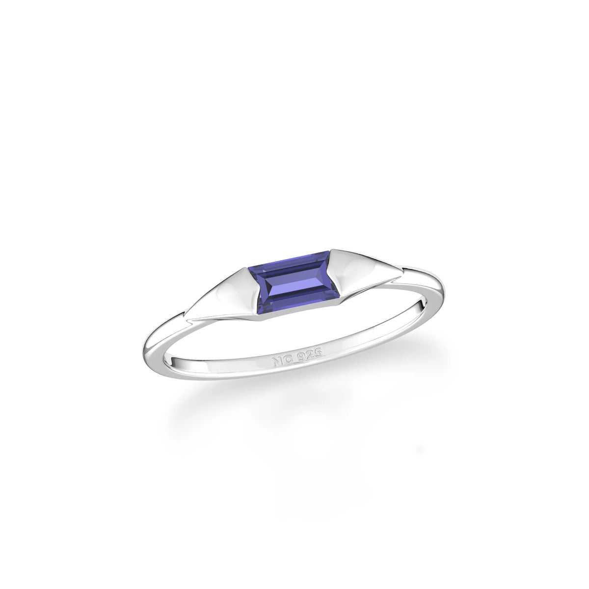 iolite stackable bezel-set ring