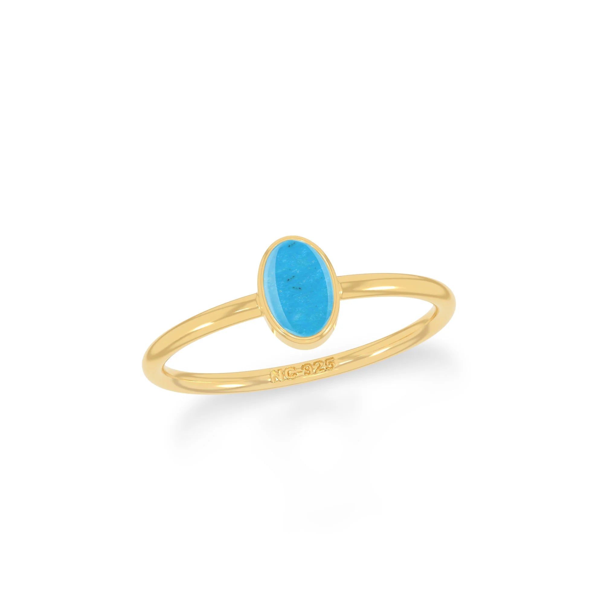 turquoise bezel-set ring