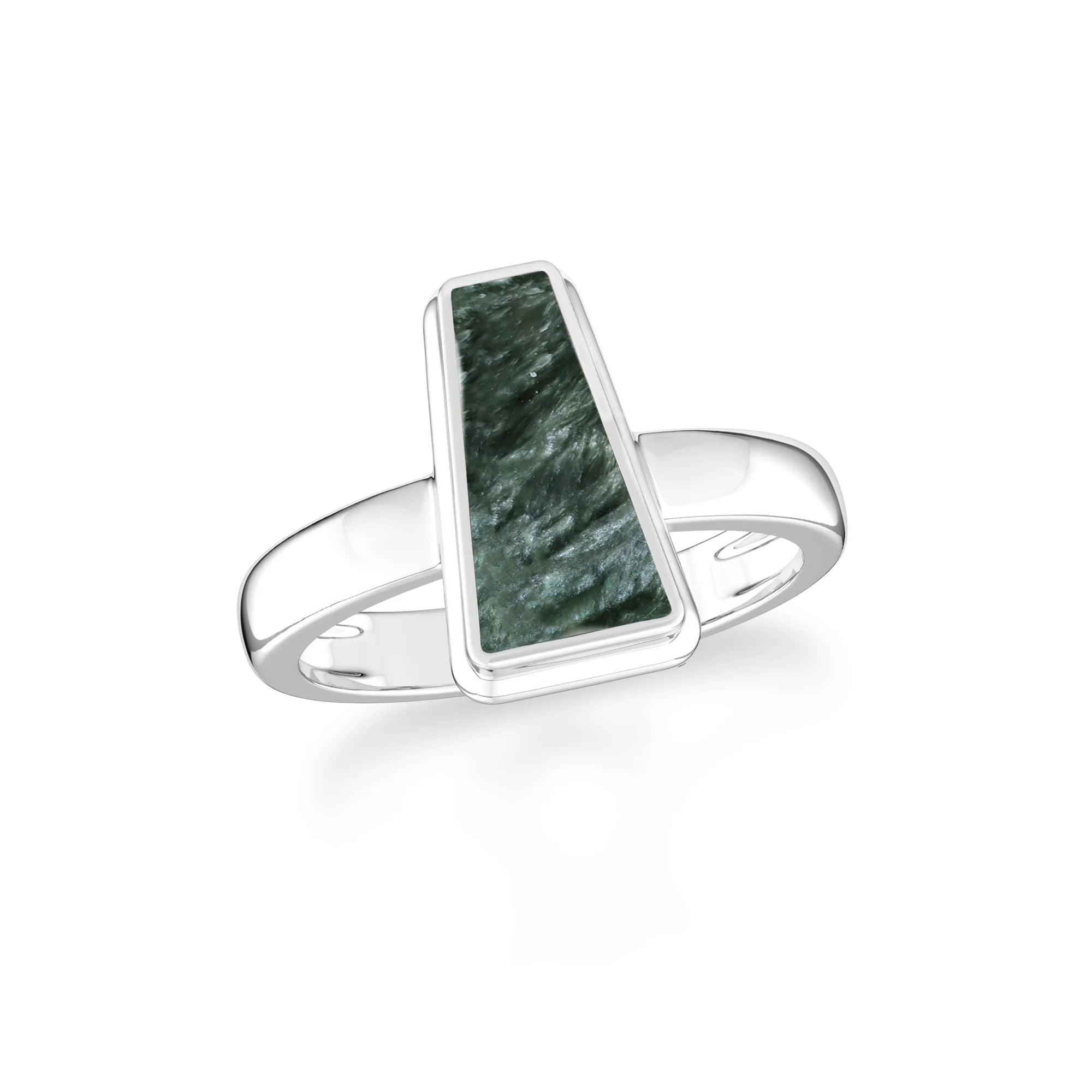seraphinite bezel-set ring