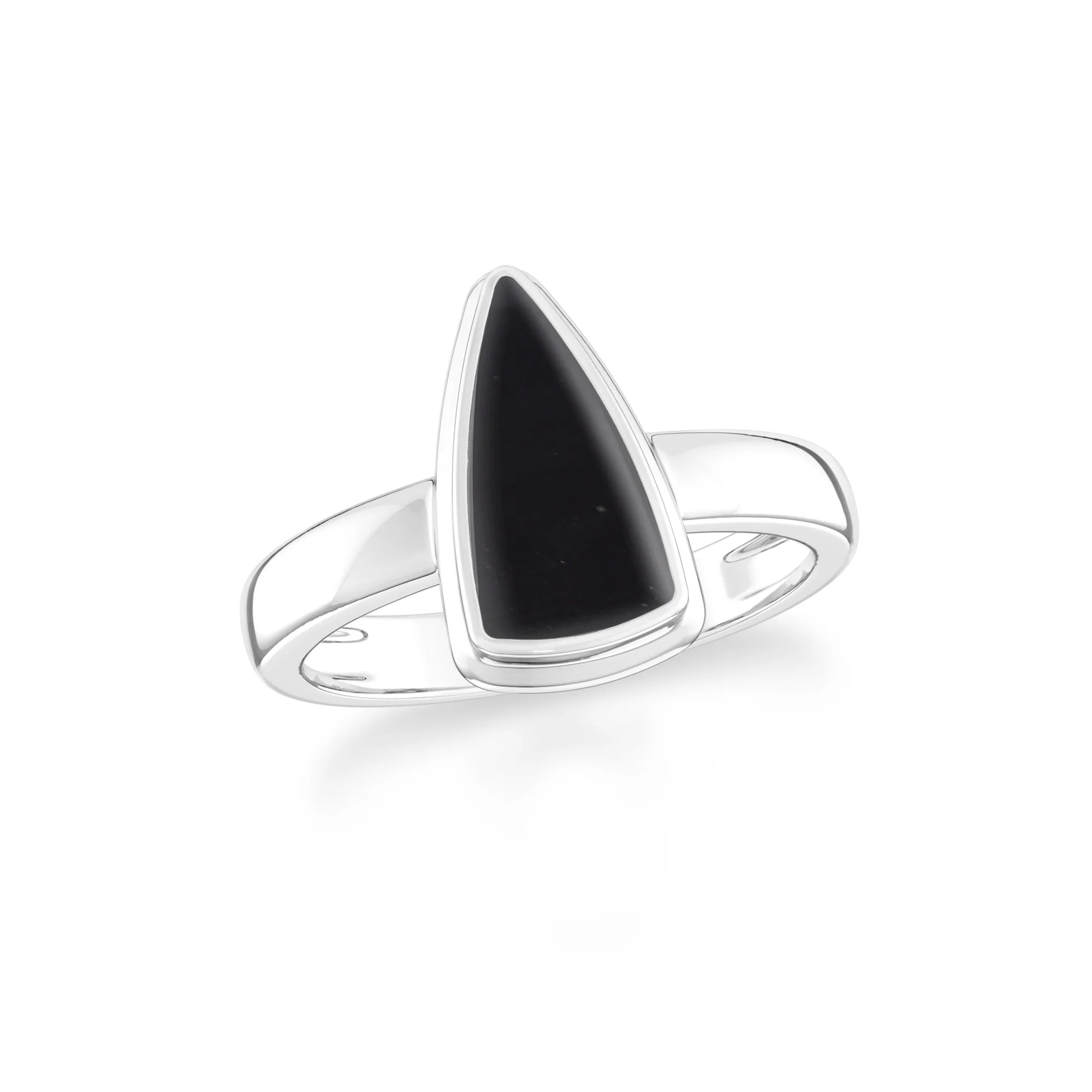 shungite bezel-set ring