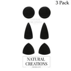 shungite cab earrings