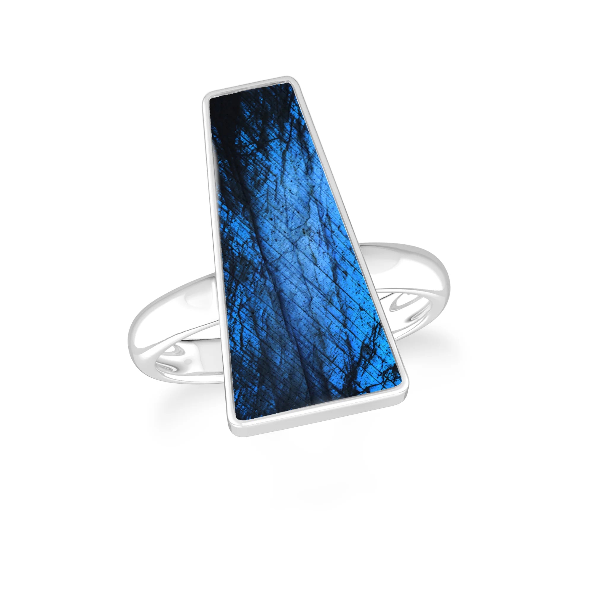 labradorite bezel-set ring