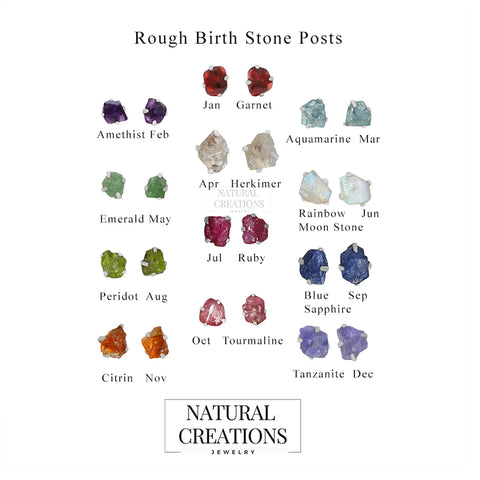 birthstone cut earrings