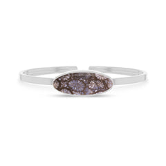 black fossil coral rough bracelet