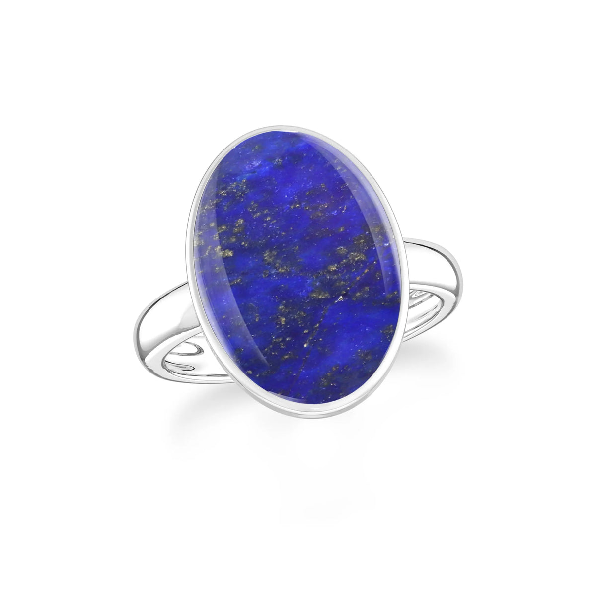 lapis-lazuli bezel-set ring