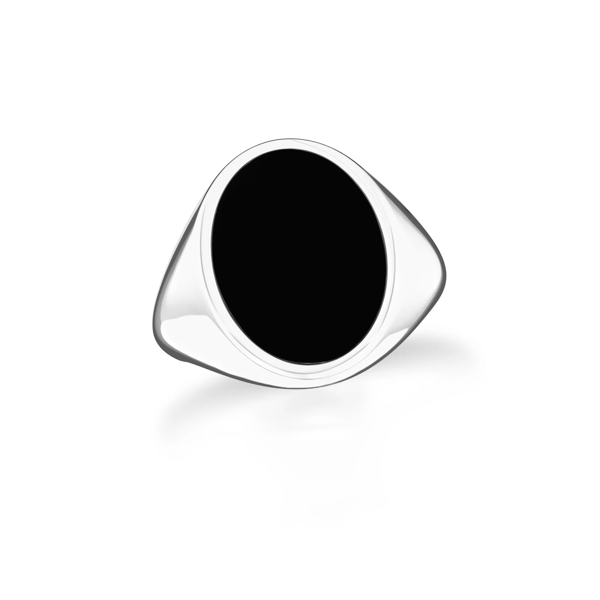 black tourmaline bezel-set ring