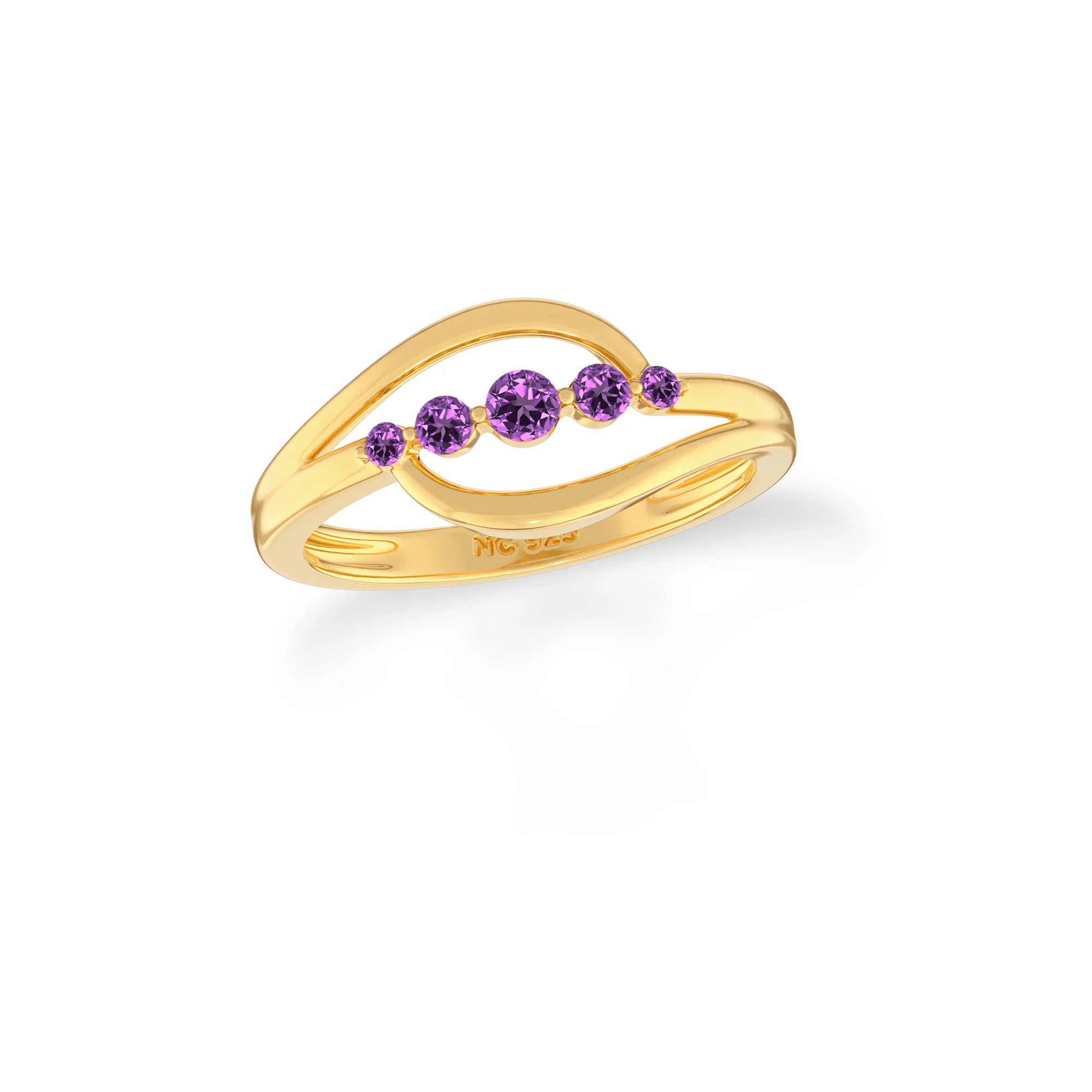 amethyst prong-set ring