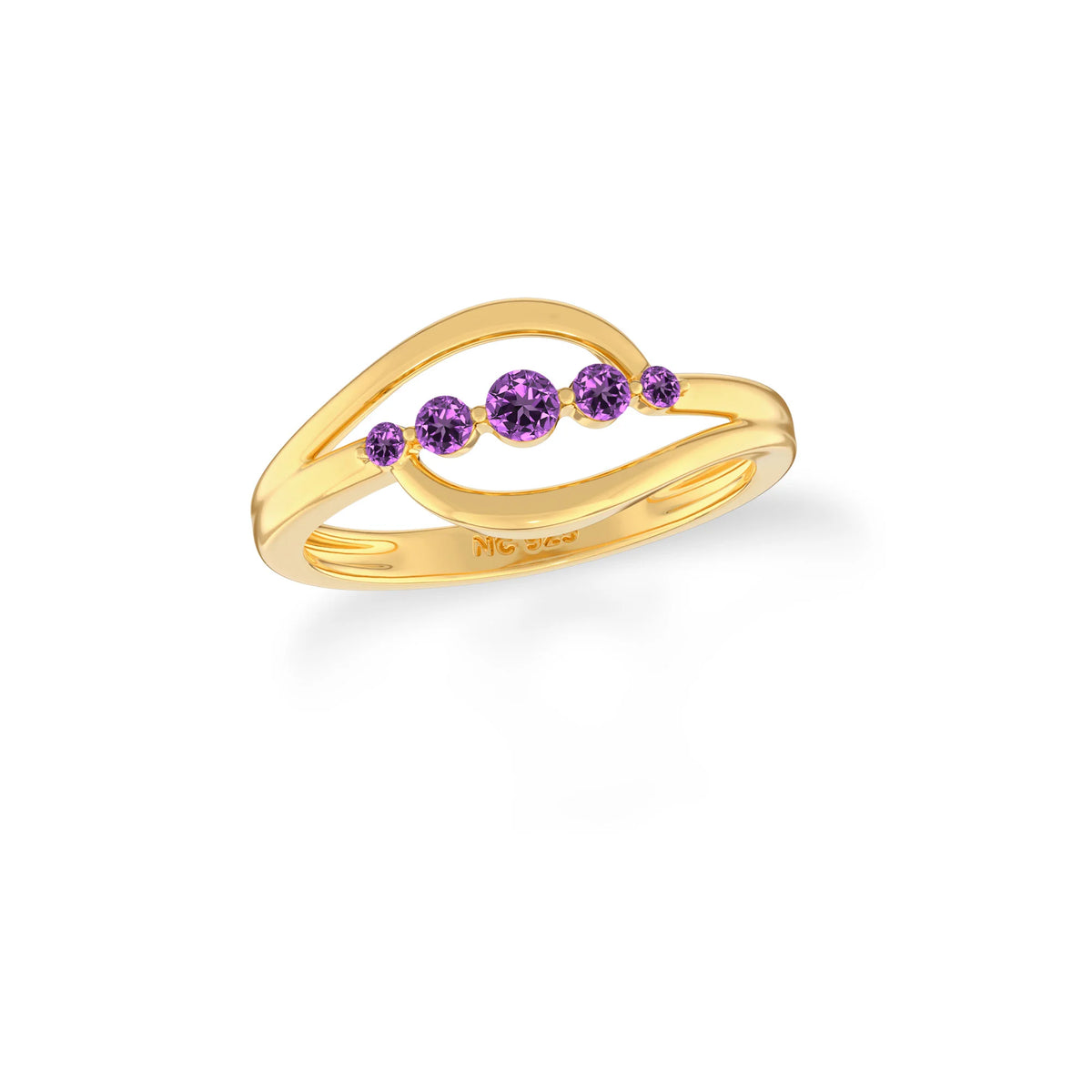 amethyst prong-set ring