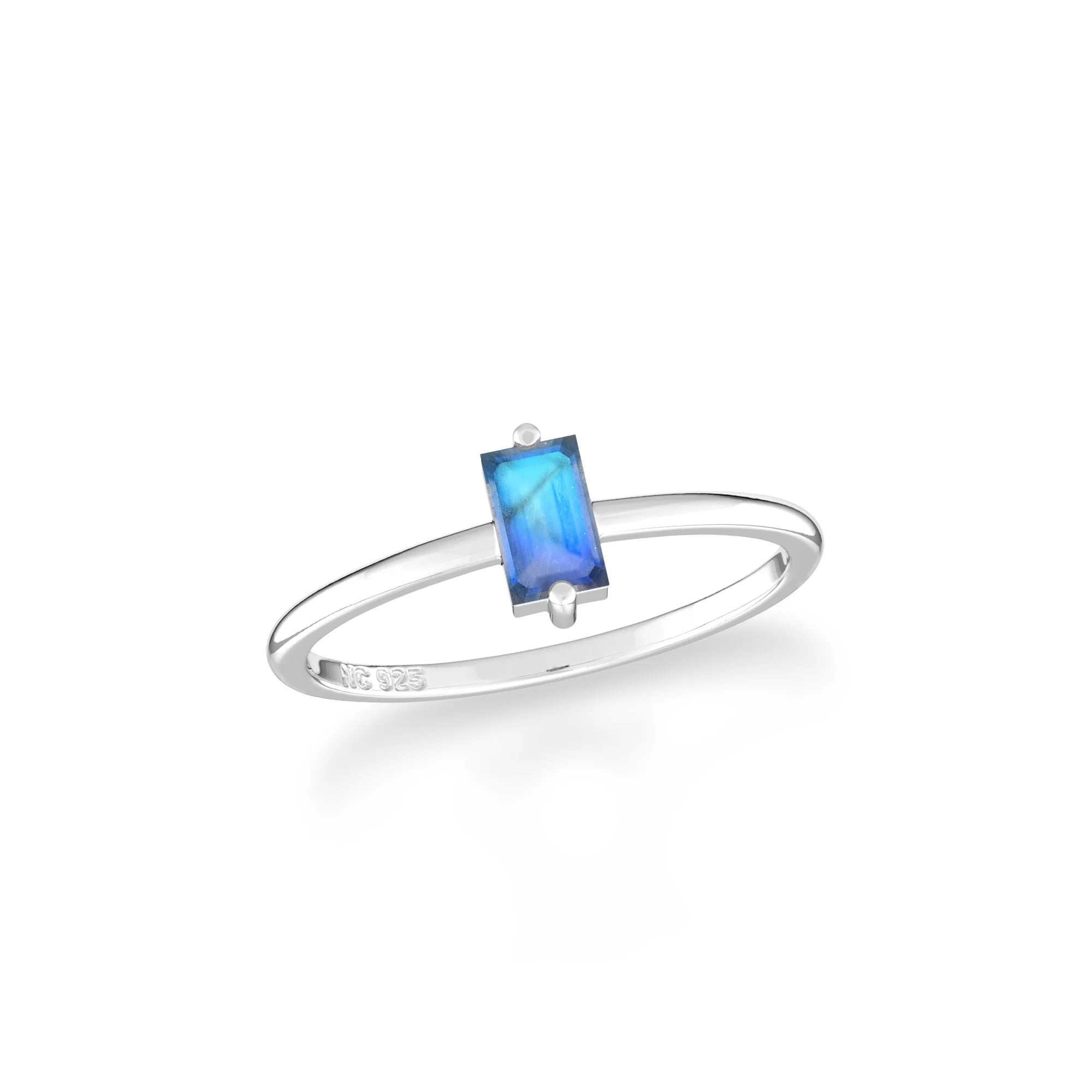 labradorite prong-set ring