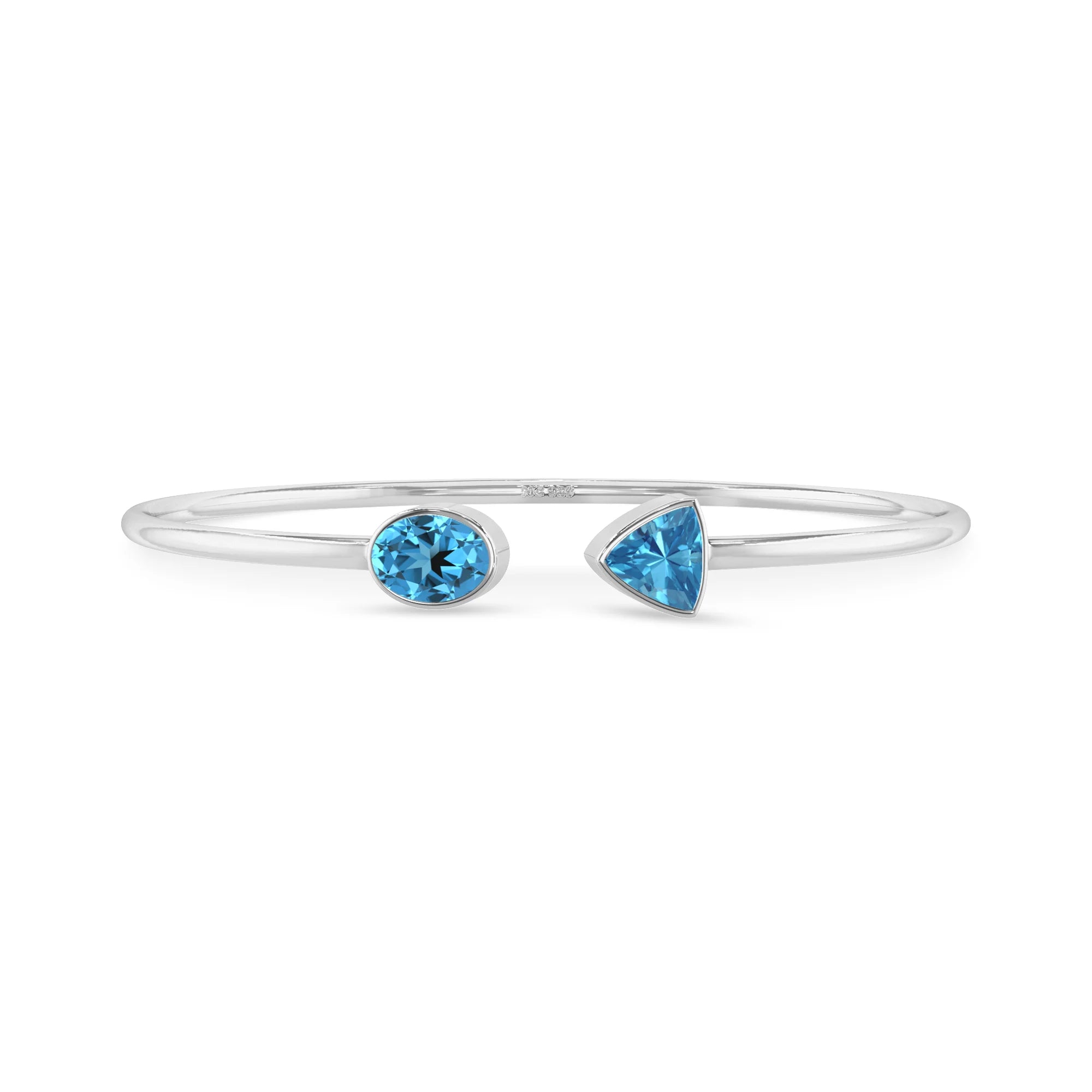 swiss blue topaz cut bracelet