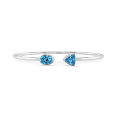 swiss blue topaz cut bracelet