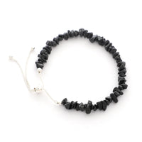 black spinel rough bracelet